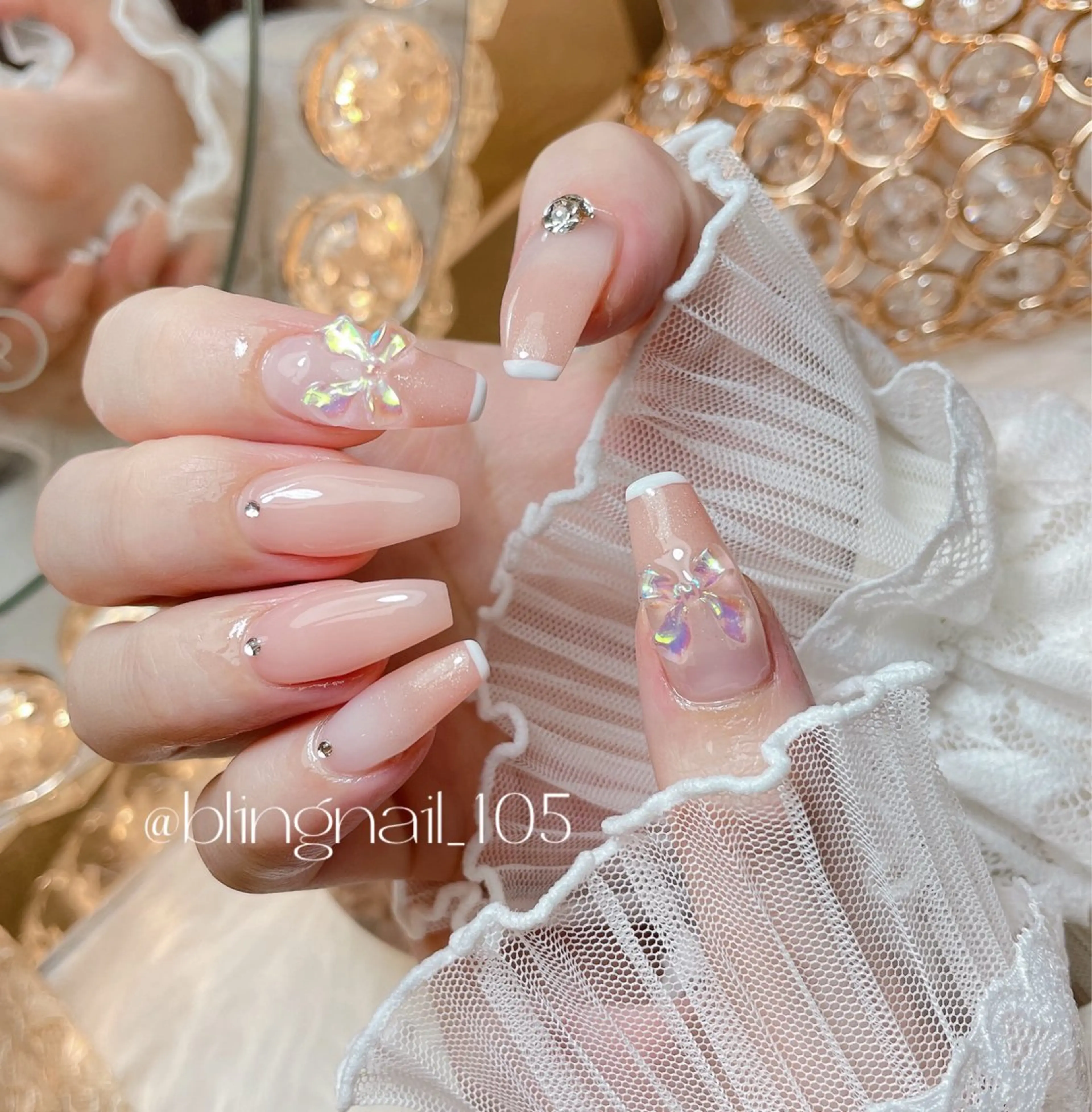 ネイル 23時まで❤︎韓国、 ワンホンネイルのネイルデザイン