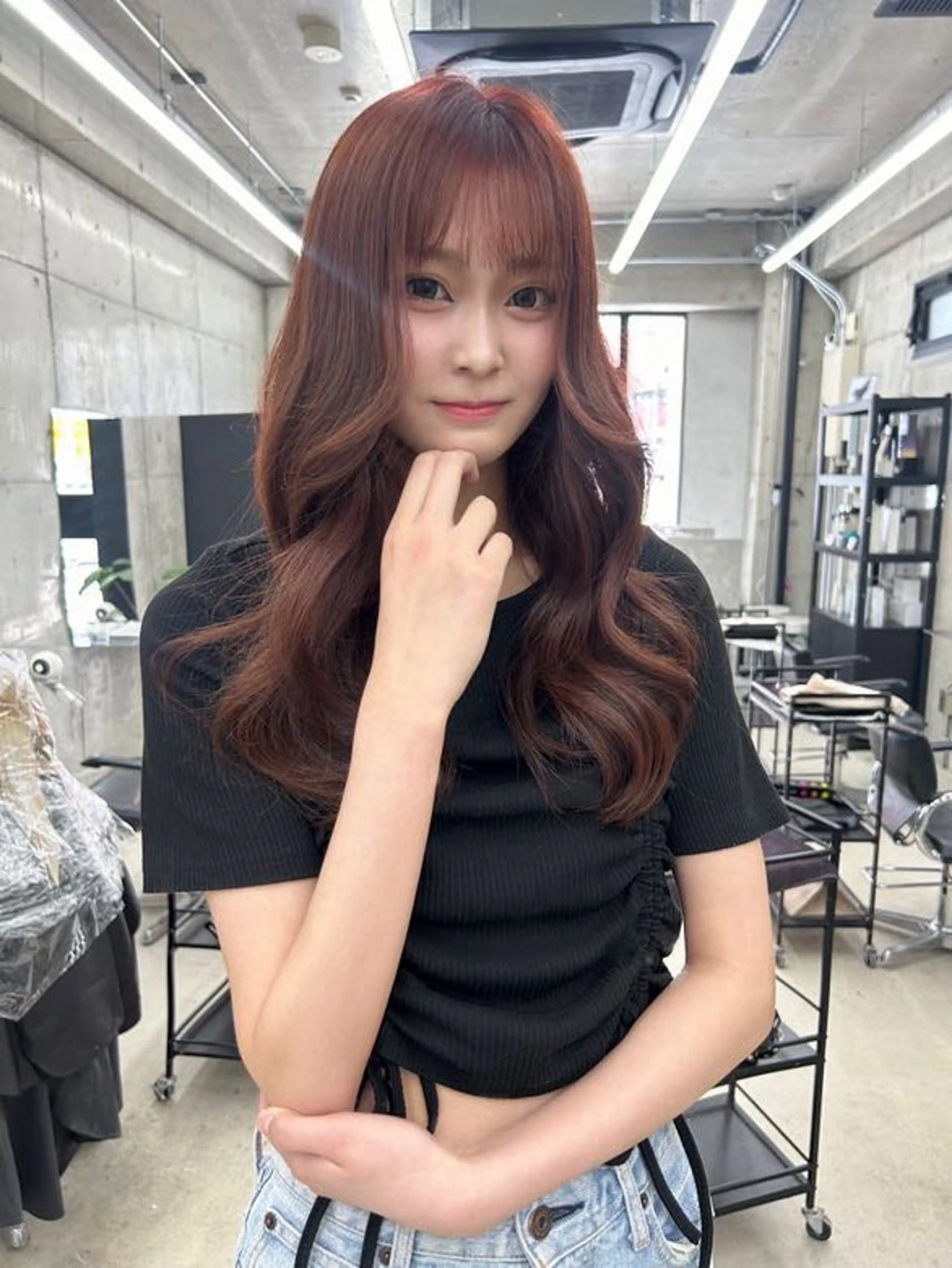 ロング 福田 彩心のヘアスタイル