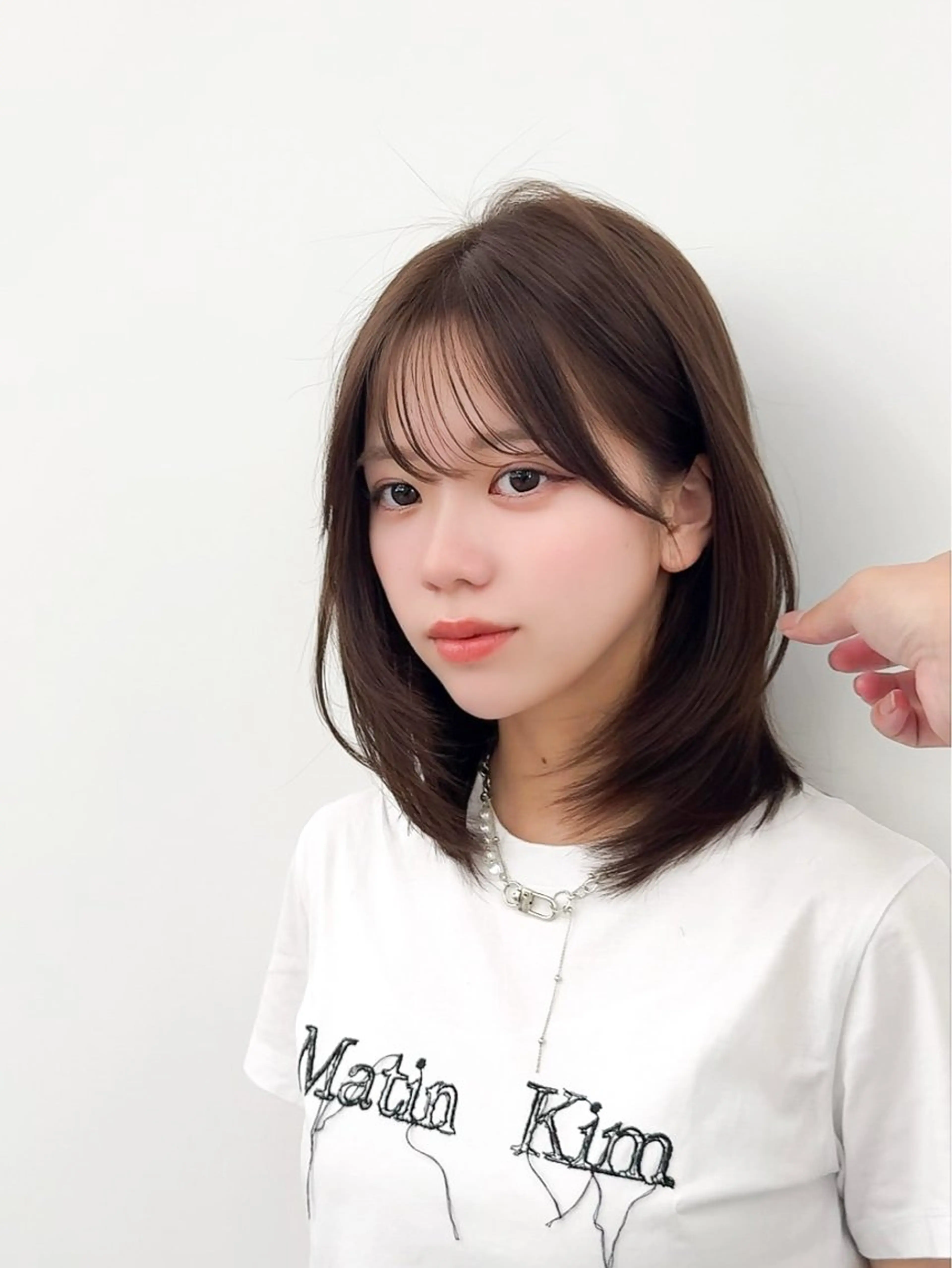 ミディアム カラー ヘアアレンジ 最小顔周り&レイヤー 特化/池袋/kokiのヘアスタイル