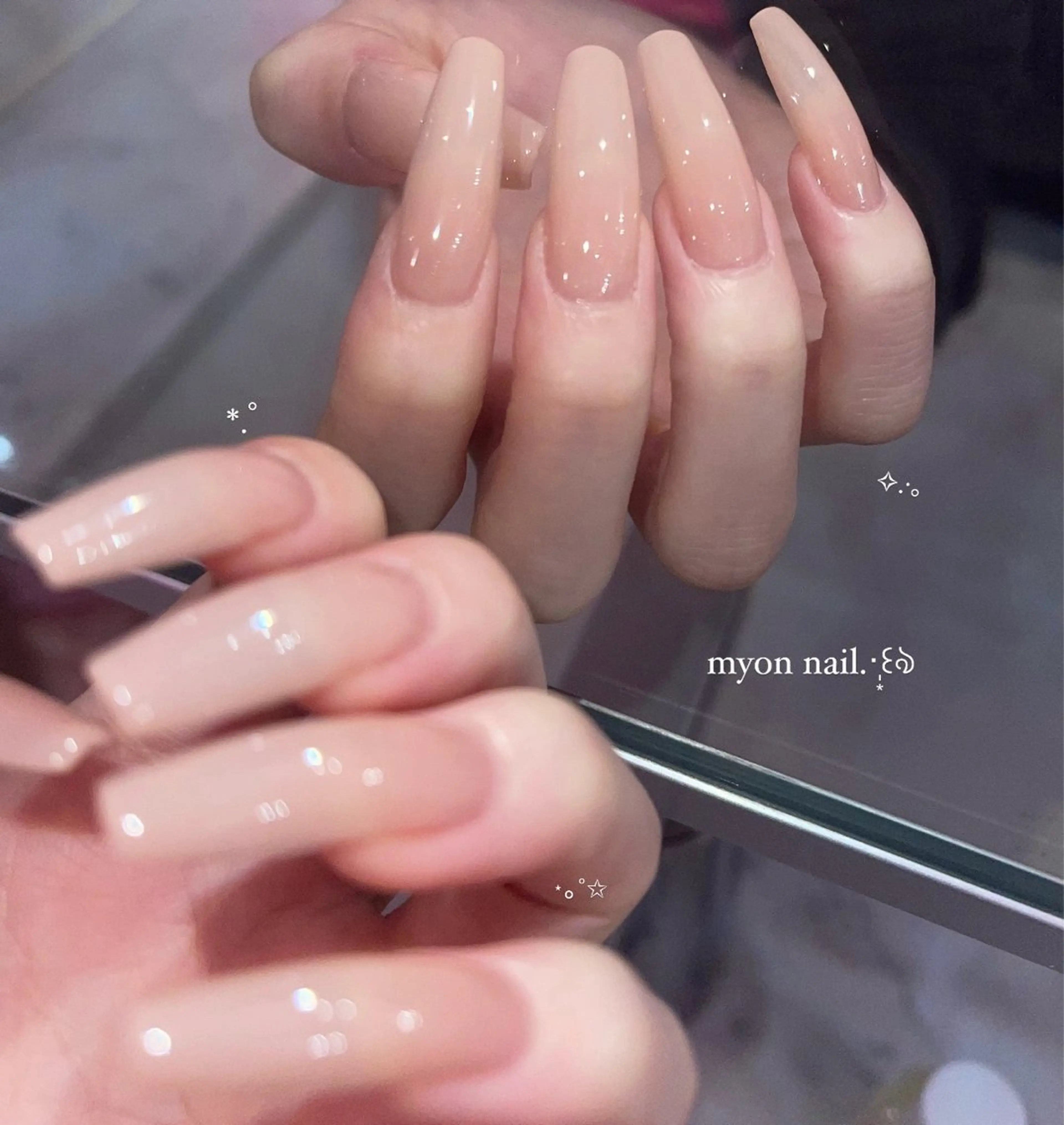 チップ長さ出し10本ワンカラーorラメグラ(オフ込み)の写真