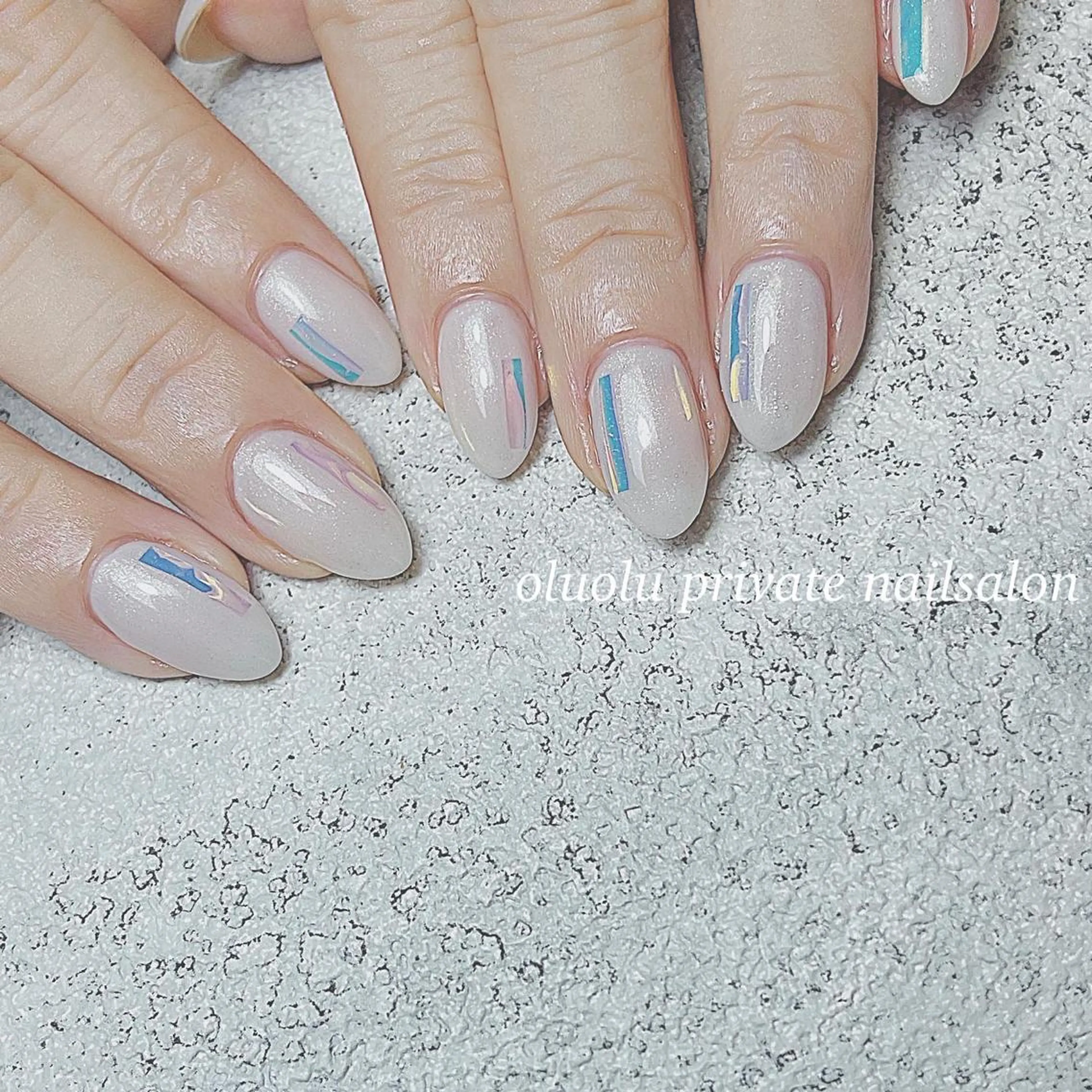 ネイル アートネイル オーロラネイル フットネイル ジェルネイル 持ち込み ハンドネイル 大村 紬華のネイルデザイン