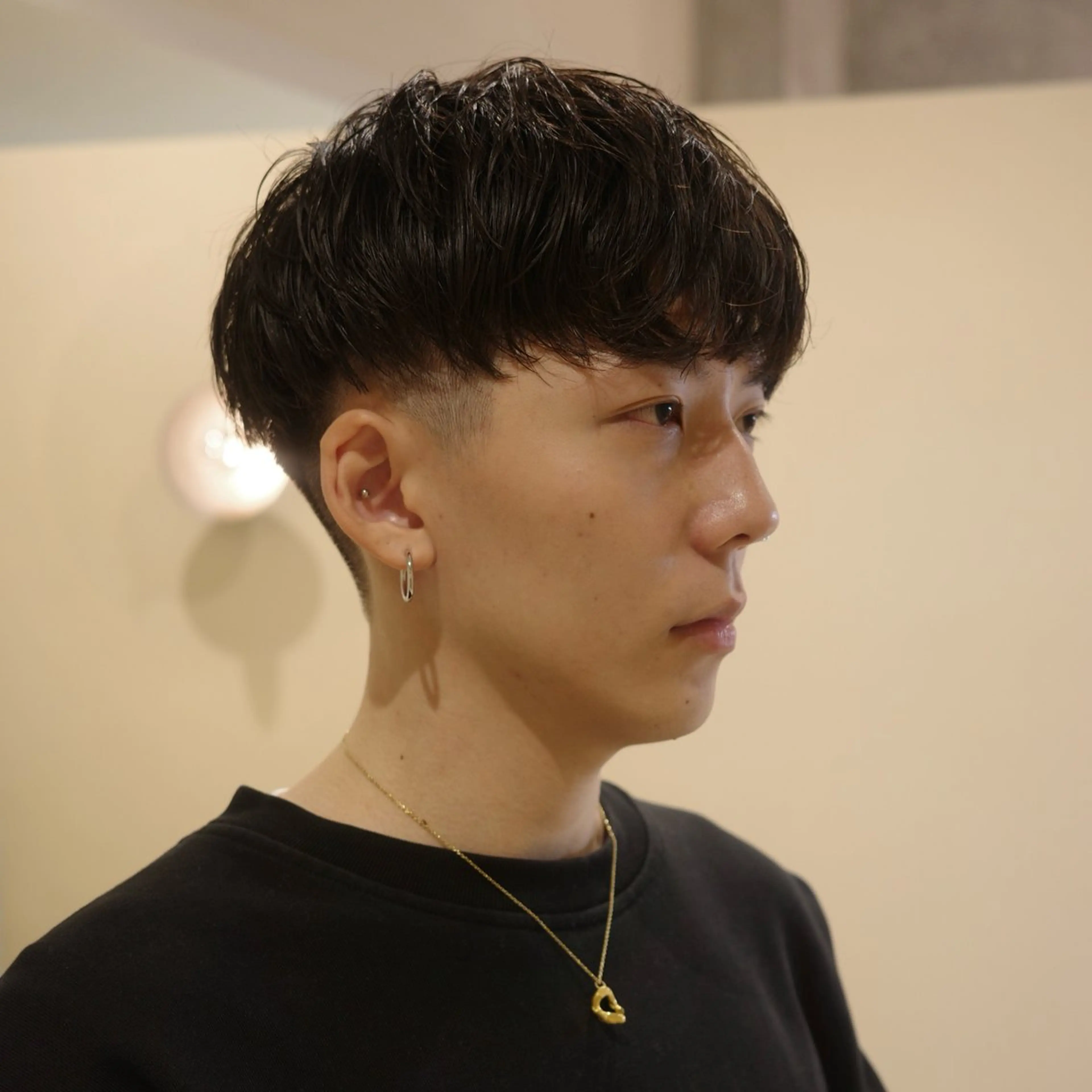 メンズ 韓国ヘア/髪質改善/ レイヤー/ブラウンのヘアスタイル