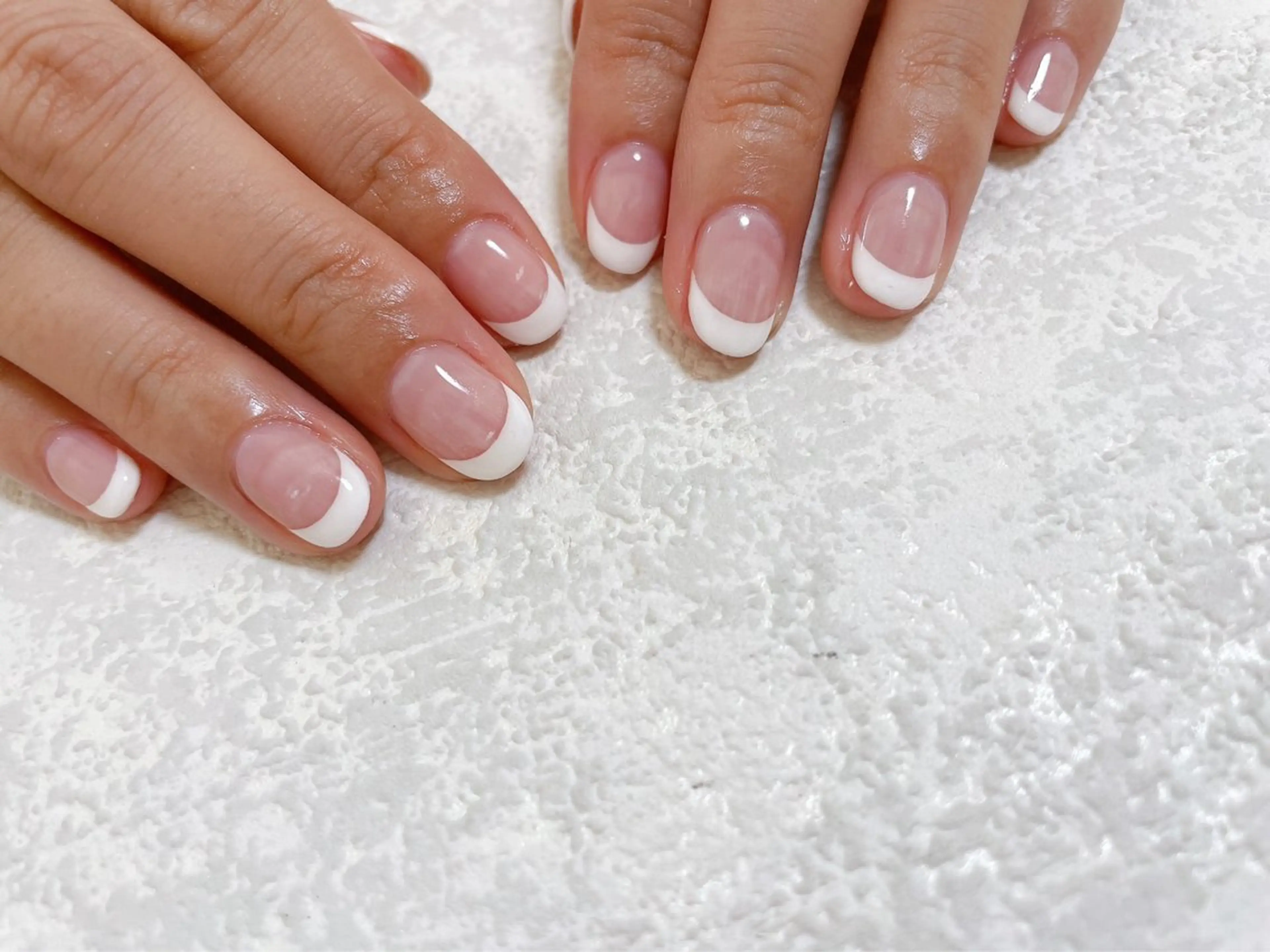 ネイル フレンチネイル ジェルネイル 韓国ネイル パラジェル 冬ネイル kikinail 溝の口のネイルデザイン