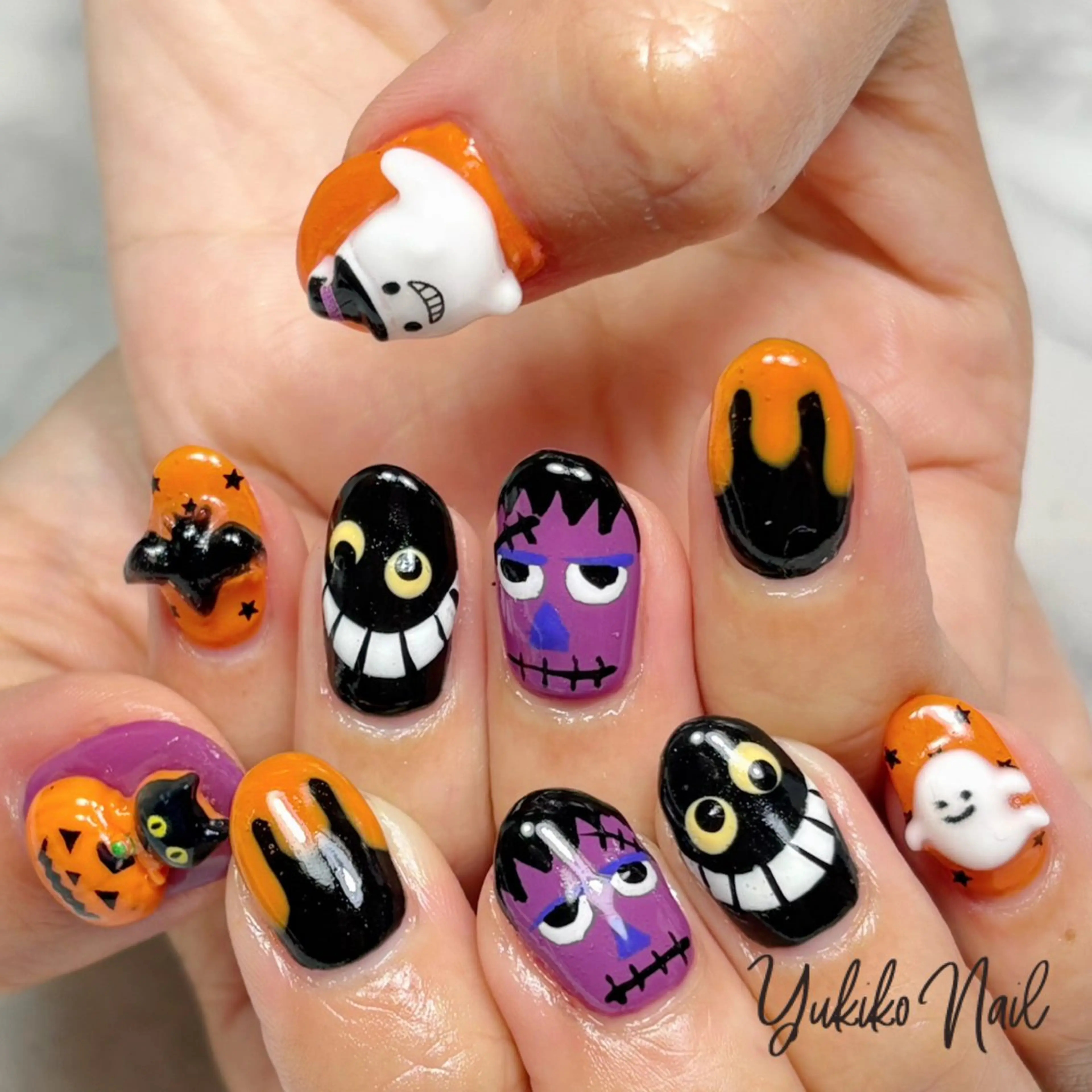 ネイル ハロウィン ハンドネイル ユキコ ネイルのネイルデザイン