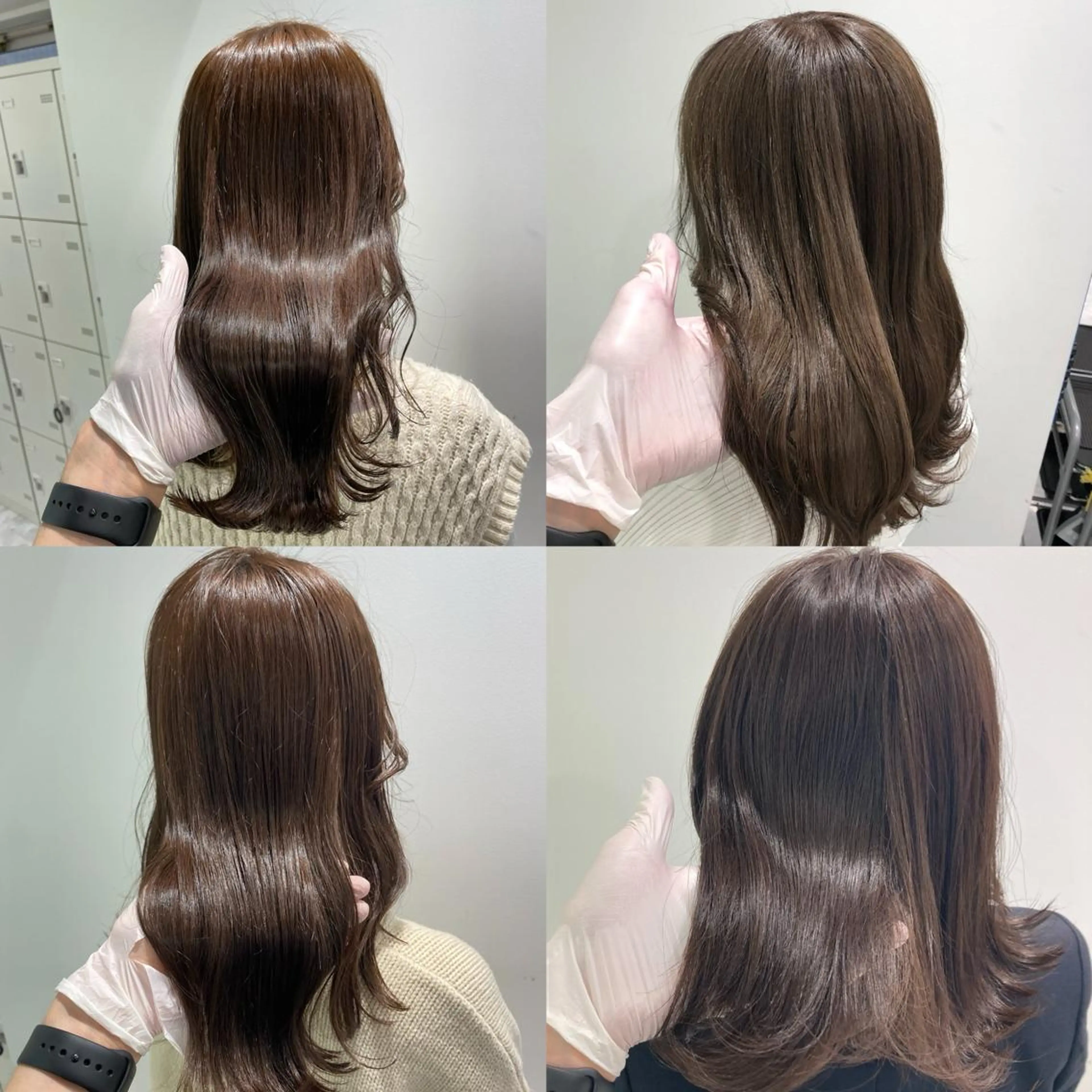 セミロング カラー パーマ ヘアアレンジ ネイル マツエク・マツパ 韓国風ベージュ🤎 赤みなし🌿横浜🤎のヘアスタイル