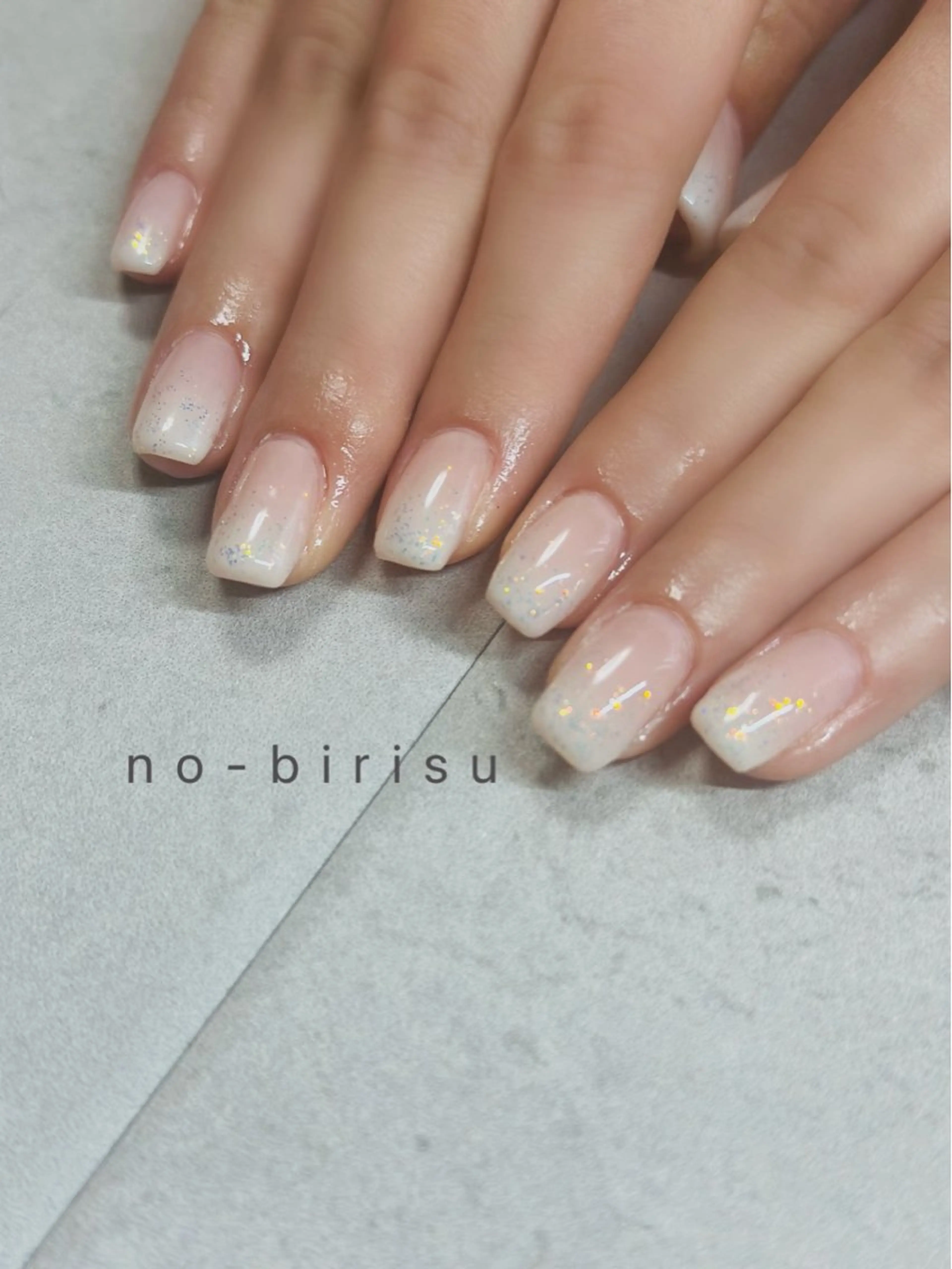 ネイル グラデーション ラメ(グリッター) ハンドネイル no-birisu nailのネイルデザイン