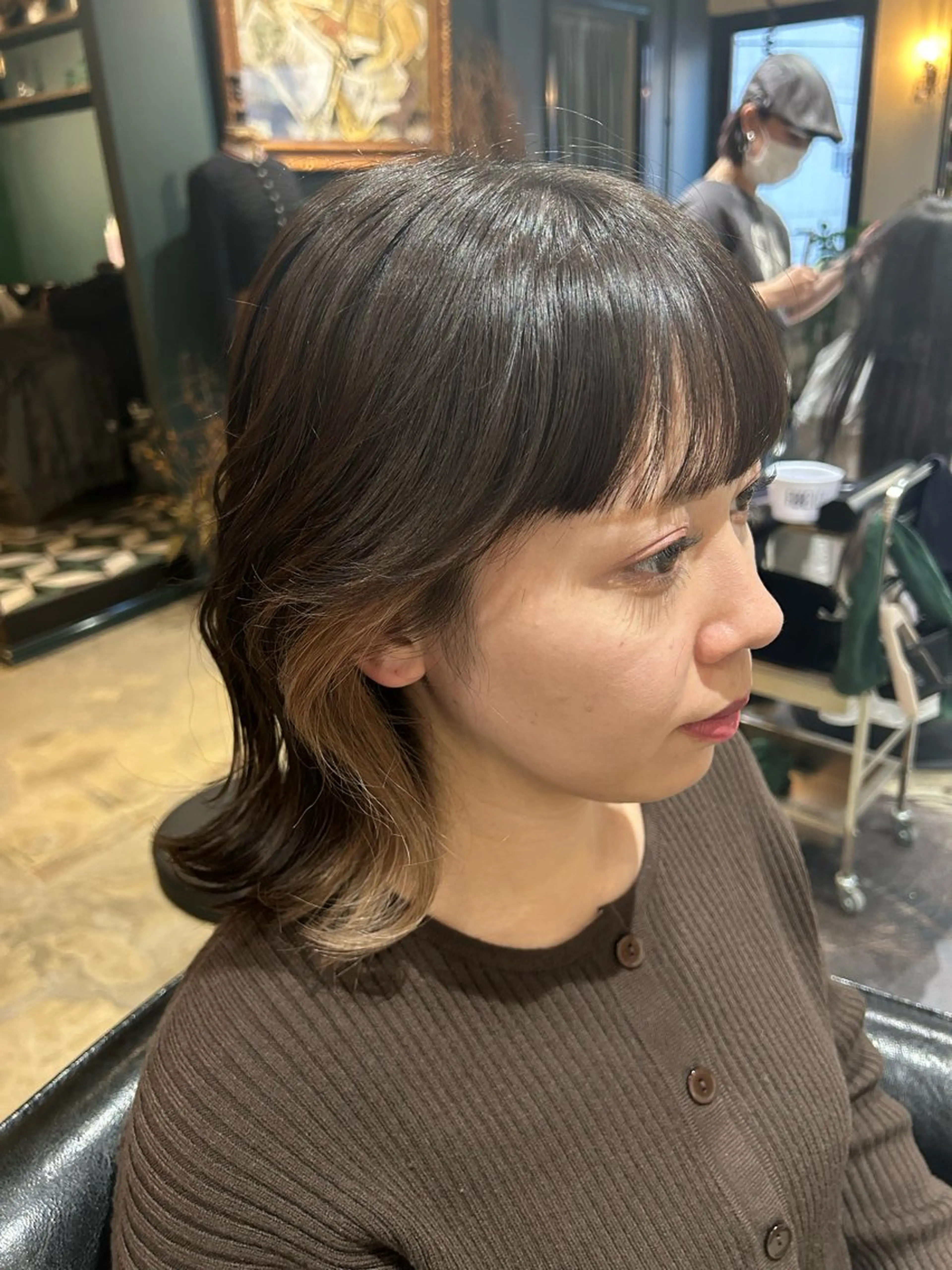 ミディアム カット メンズパーマ眉毛 特化アユム🔥のヘアスタイル