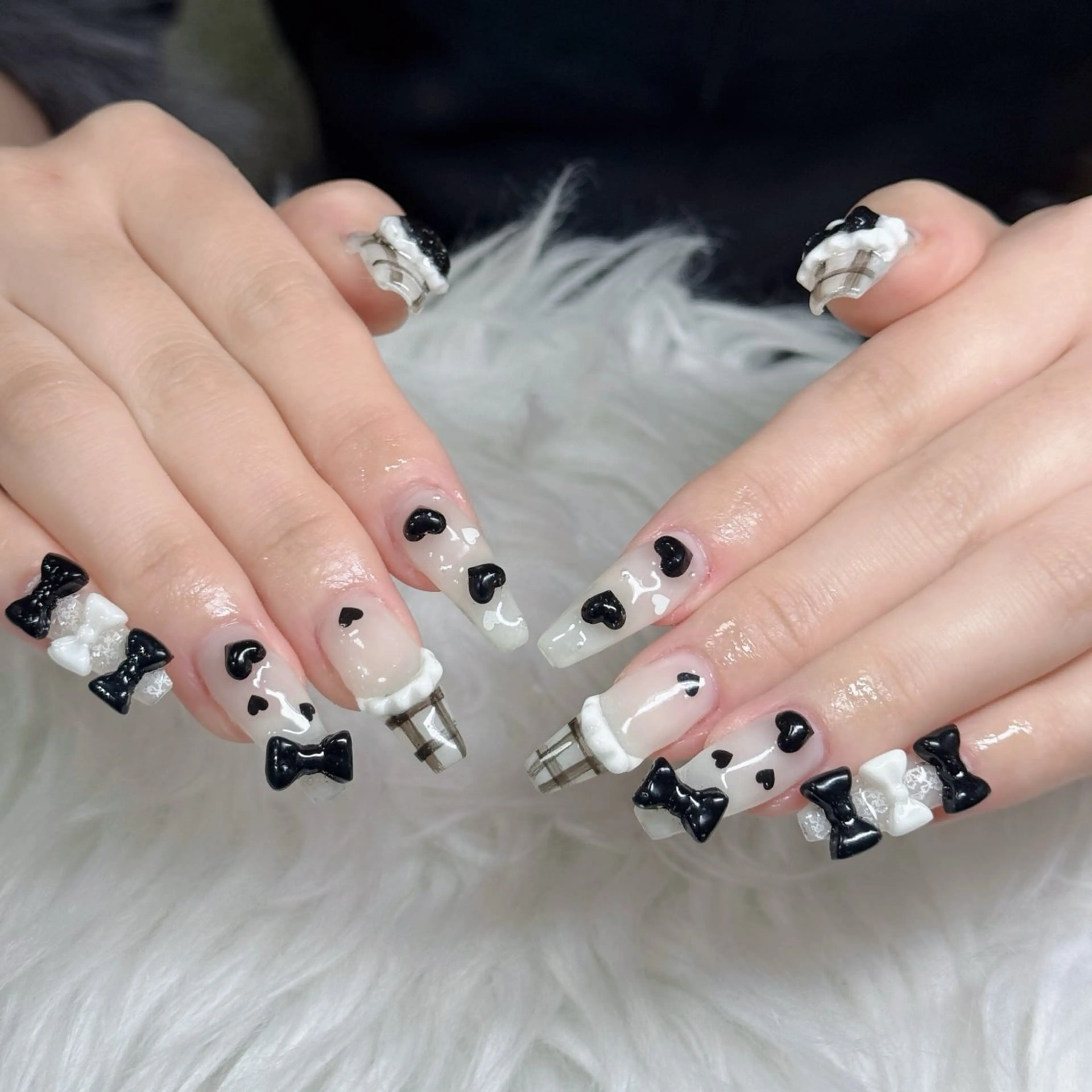 ネイル フットネイル フレンチネイル グラデーション 韓国ネイル ロングネイル ハンドネイル Hani Nail Salonのネイルデザイン