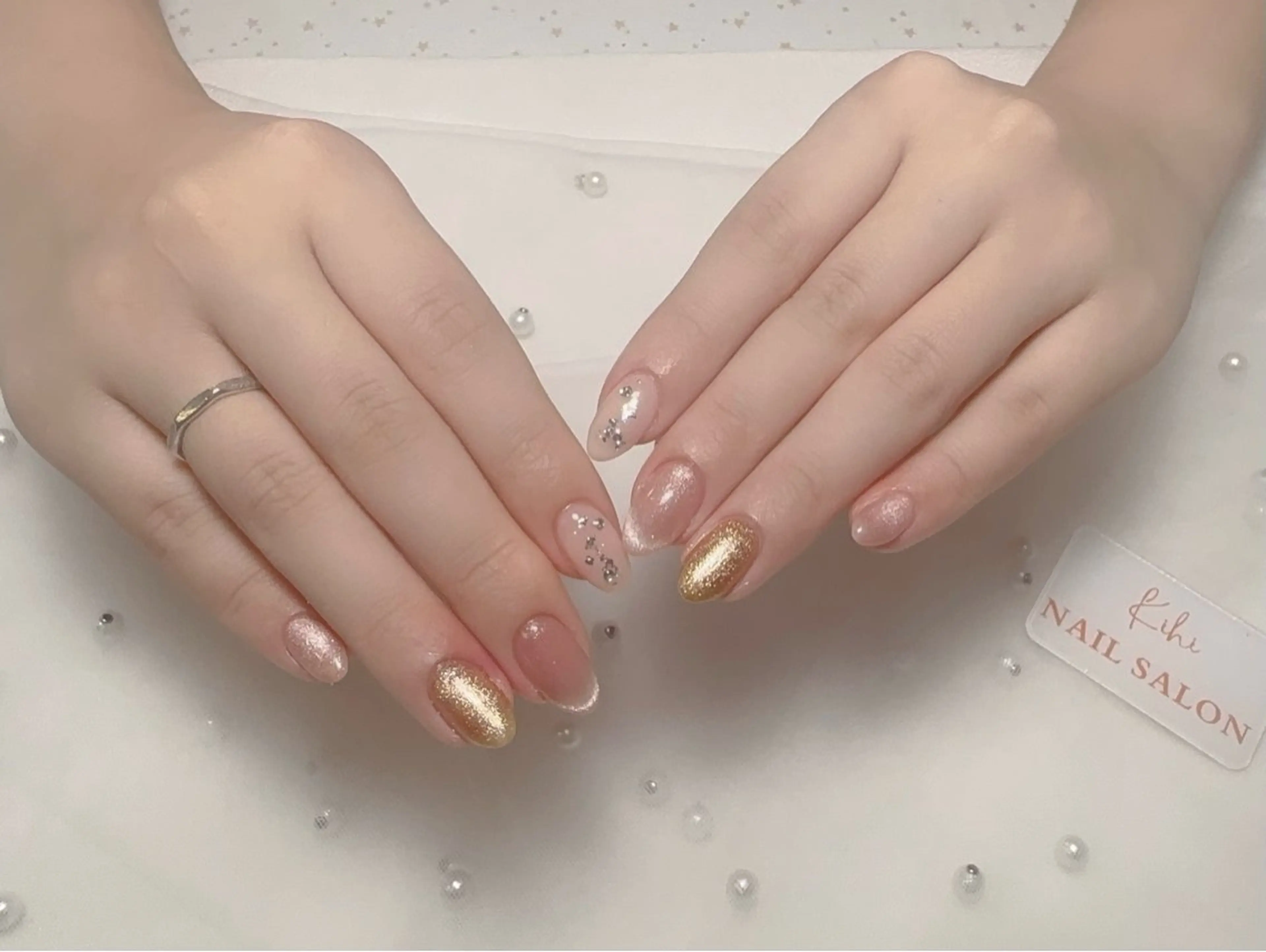 ネイル アートネイル フレンチネイル ジェルネイル グラデーション 韓国ネイル 村中 ハナのネイルデザイン