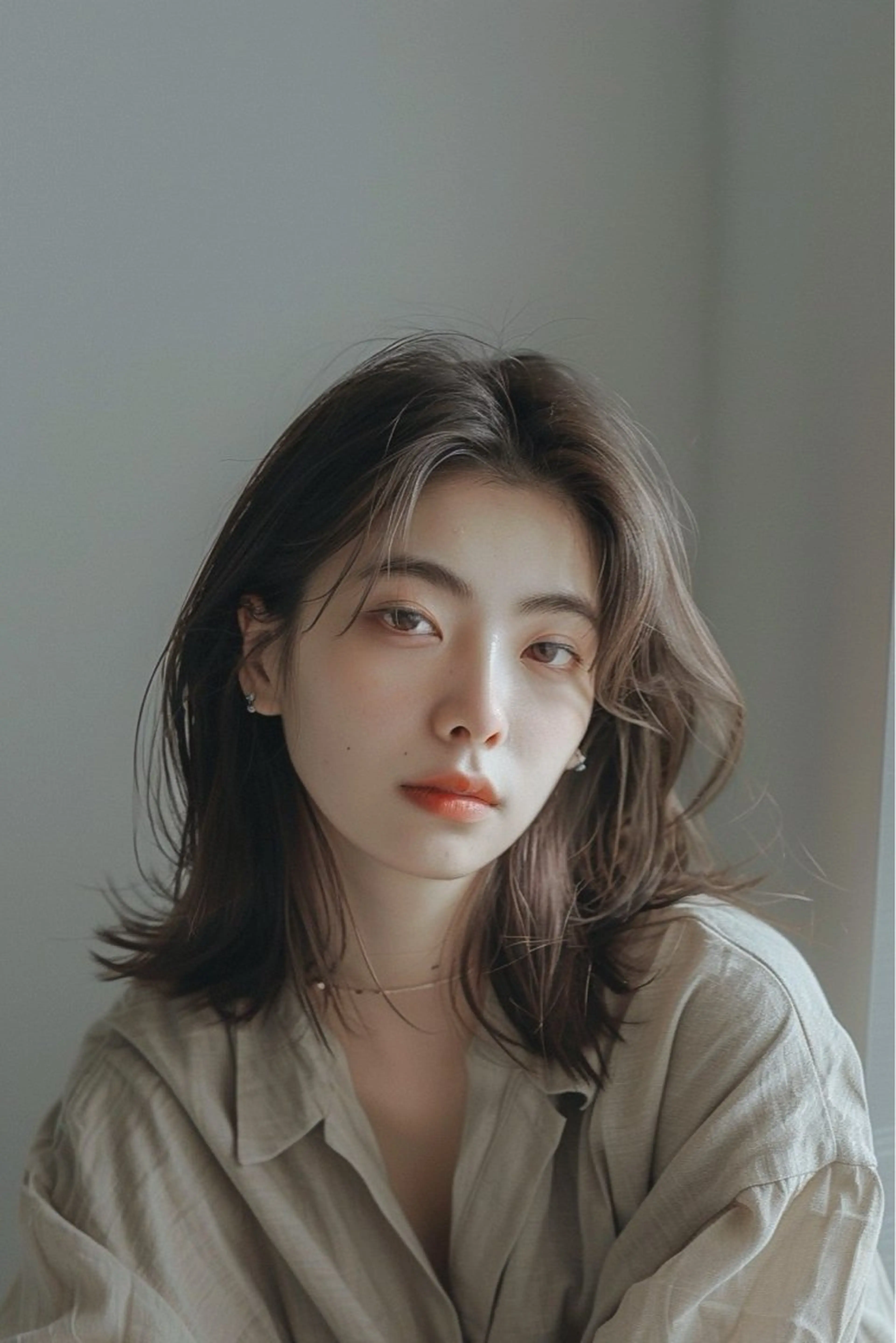 ミディアム カット ヘアカラー トリートメント 新宿/韓国メンズ RIKUパーマのヘアスタイル