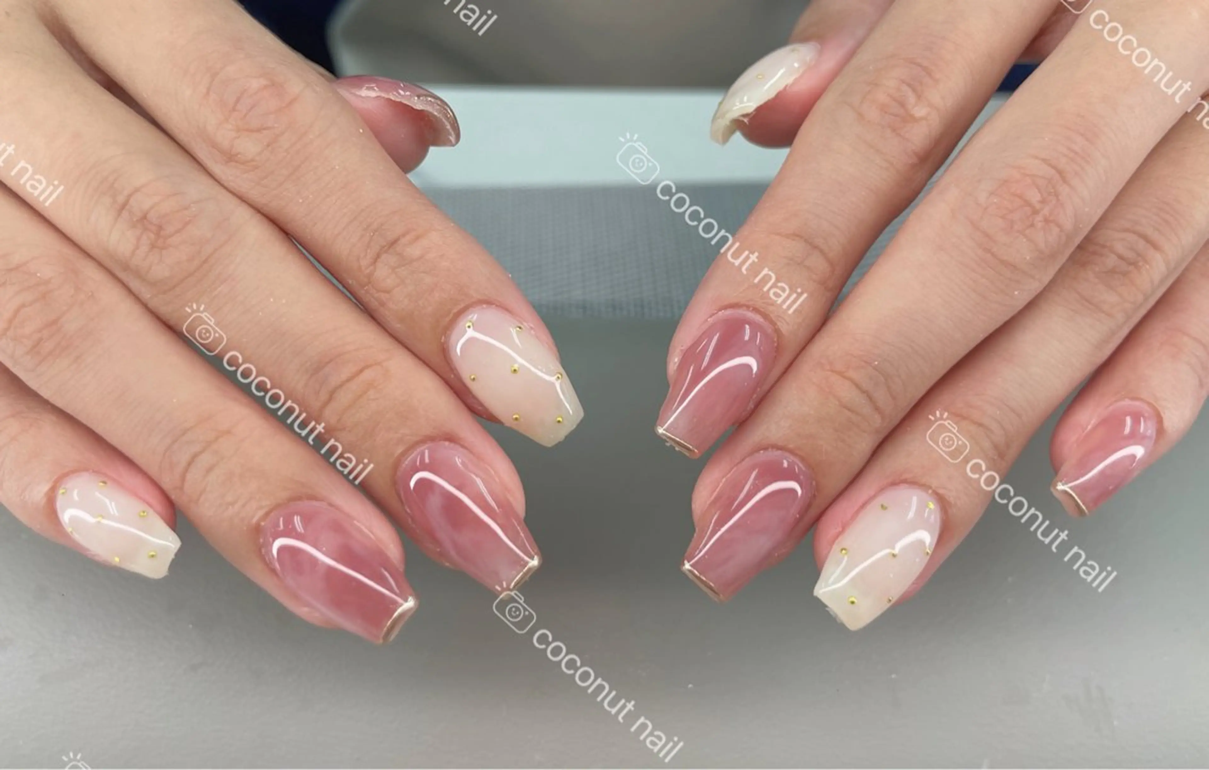 ネイル ハンドネイル 神田 ココナッツのネイルデザイン