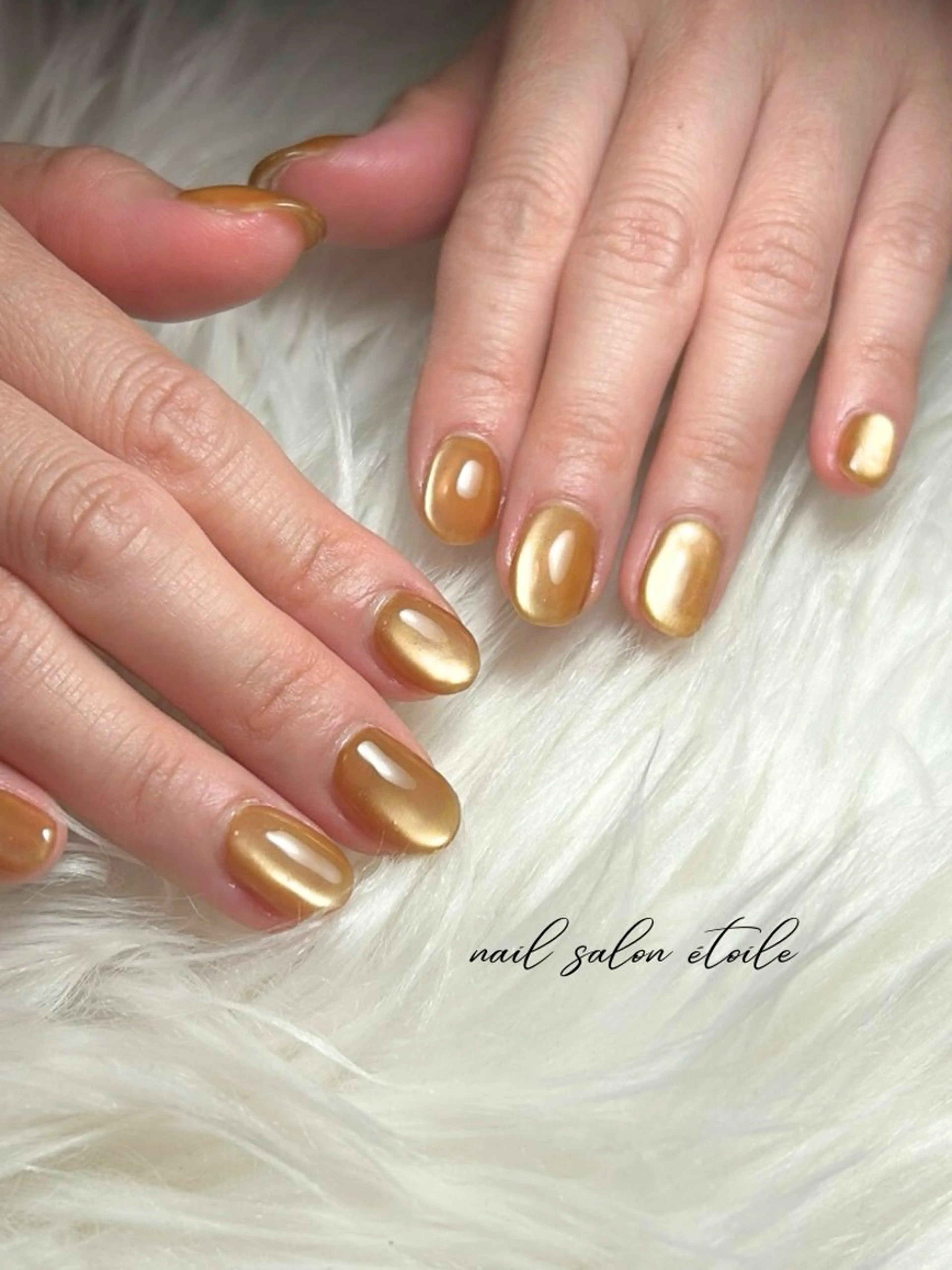 ネイル マグネットネイル 黄色 ハンドネイル nail salon étoileのネイルデザイン