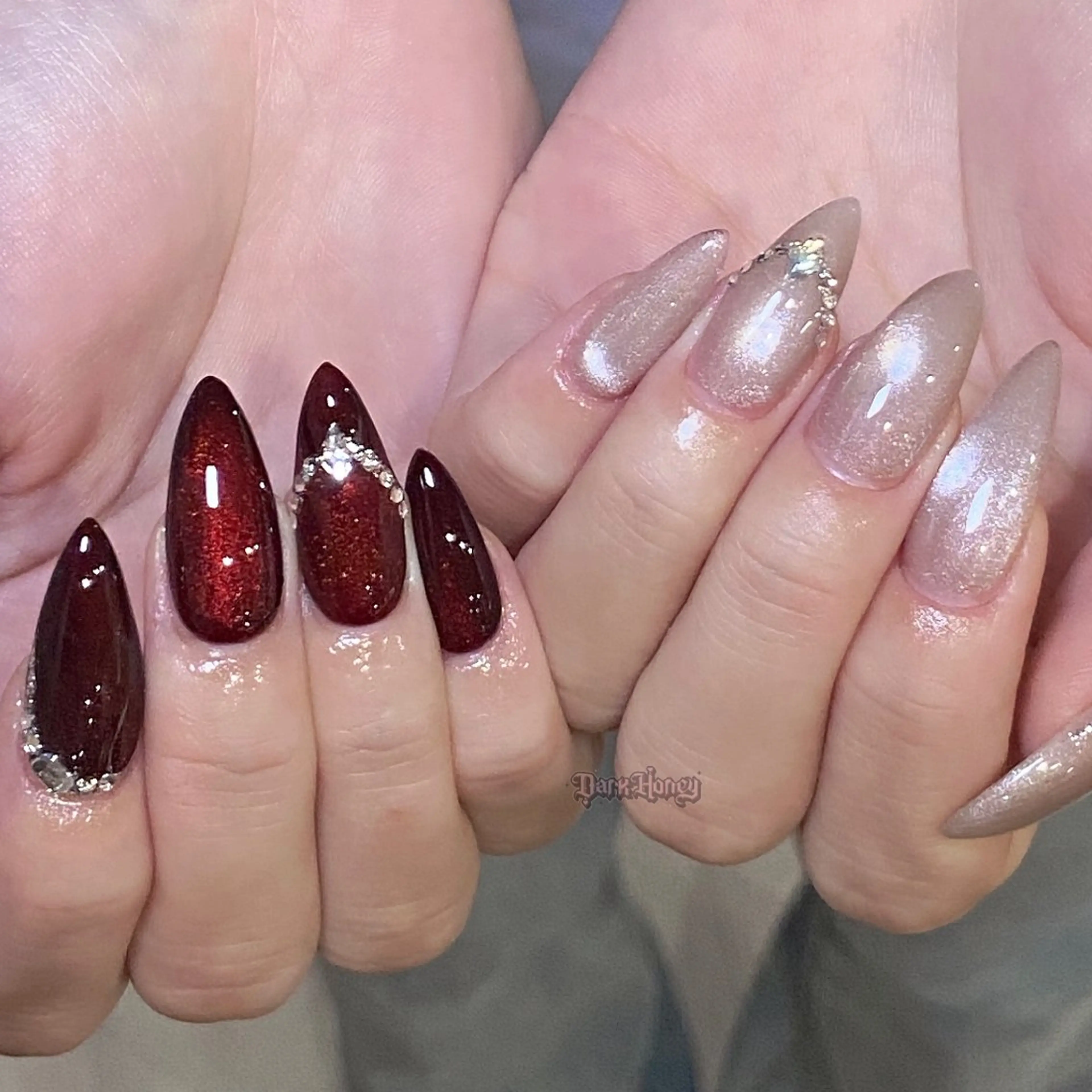 ネイル ハンドネイル Dark honey スカルプ専門原宿店のネイルデザイン