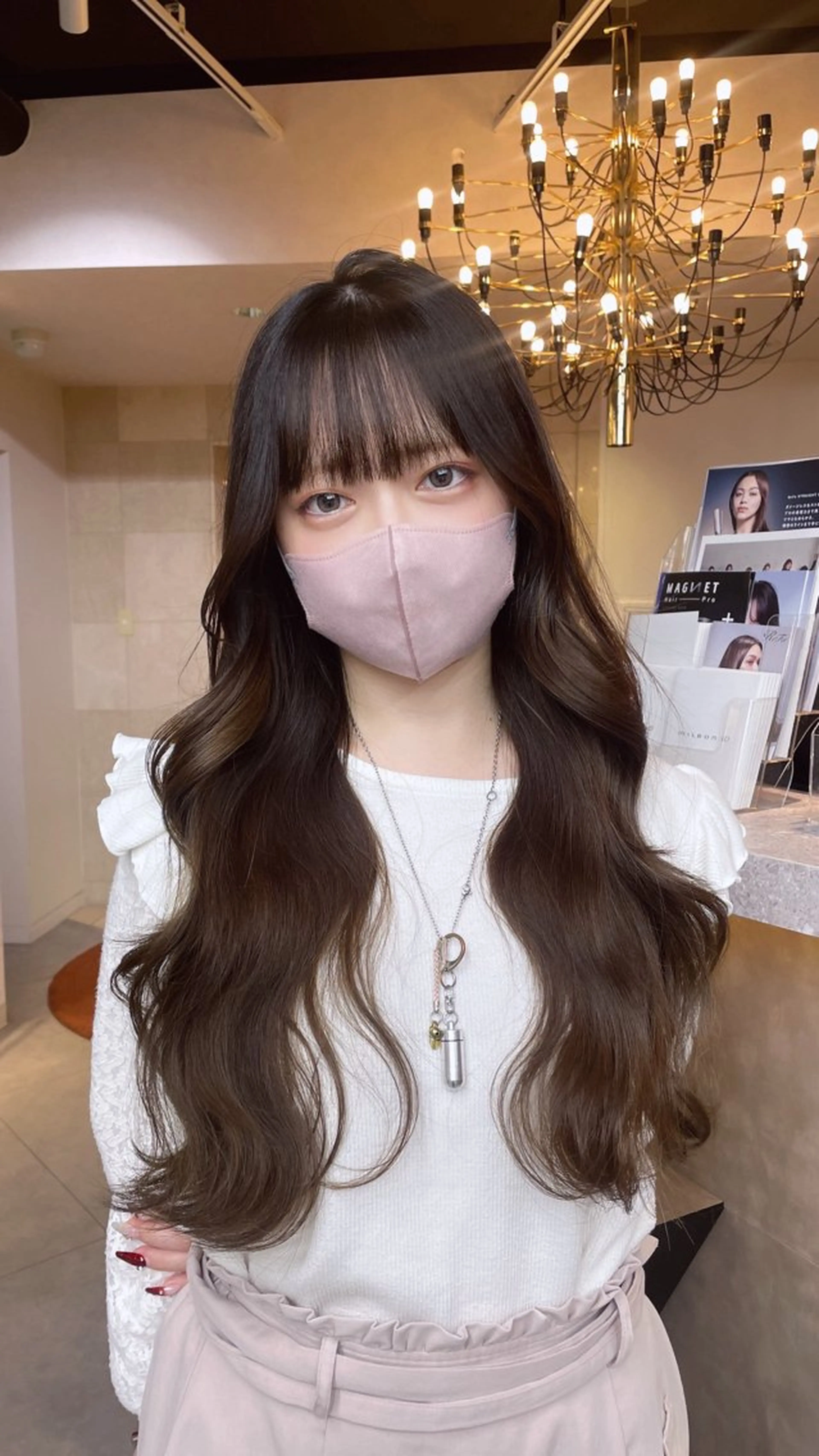 ロング カラー 韓国ヘア rin🎀のヘアスタイル