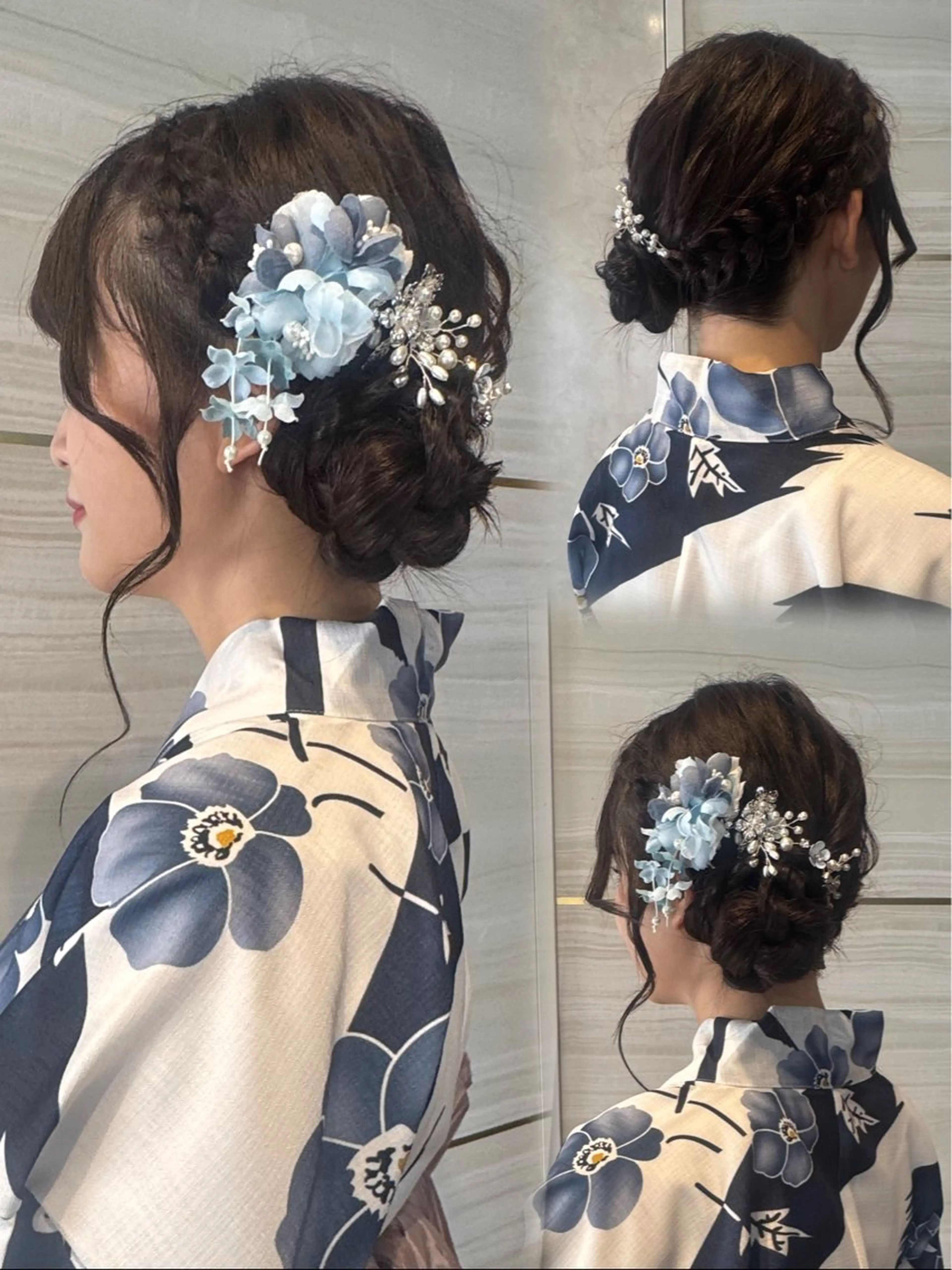 浴衣着付け＆ヘアセット💍🤍🎀🎶の写真