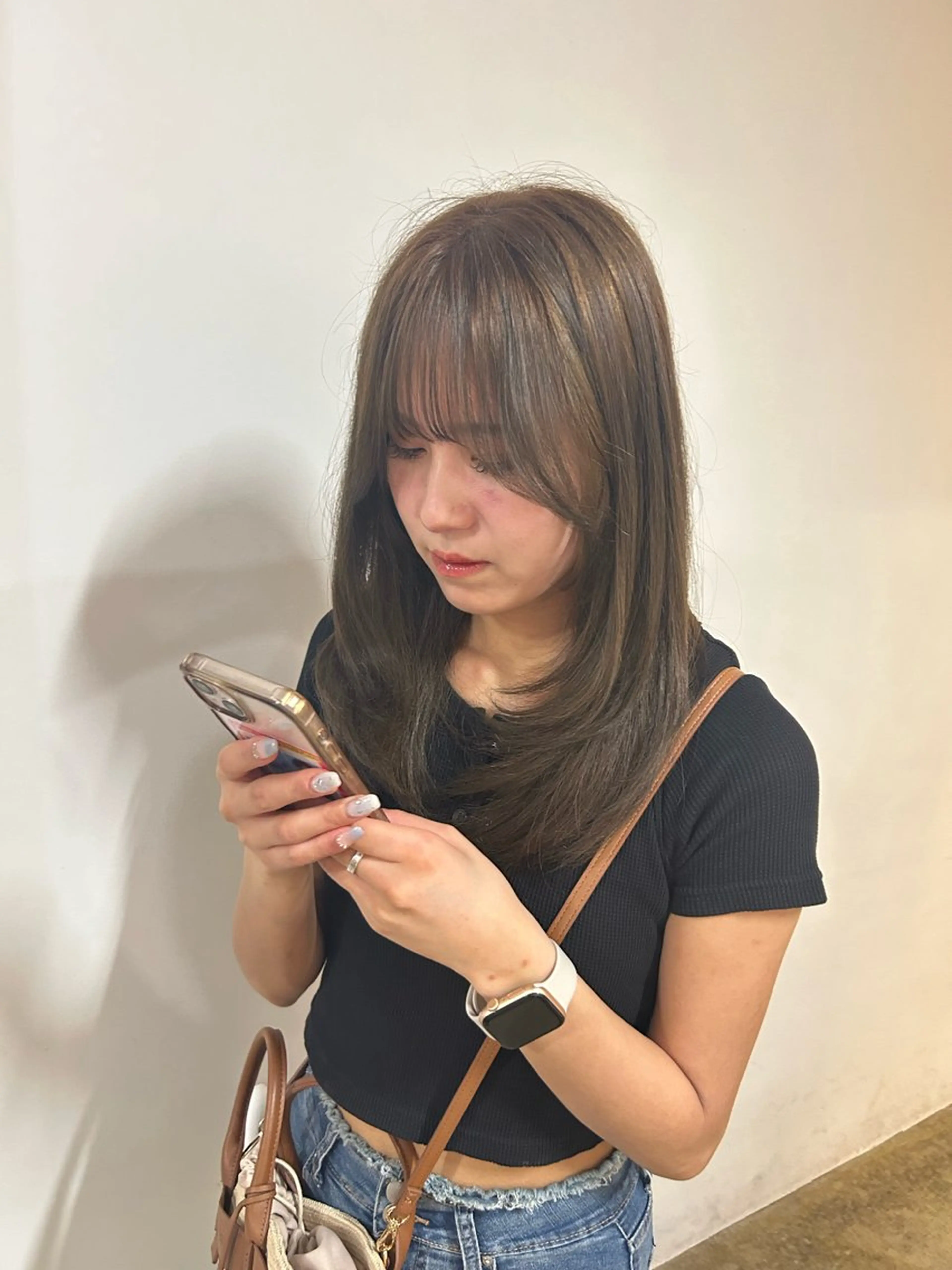 セミロング カラー カット ヘアカラー 韓国レイヤー/ハイ トーン/優太のヘアスタイル