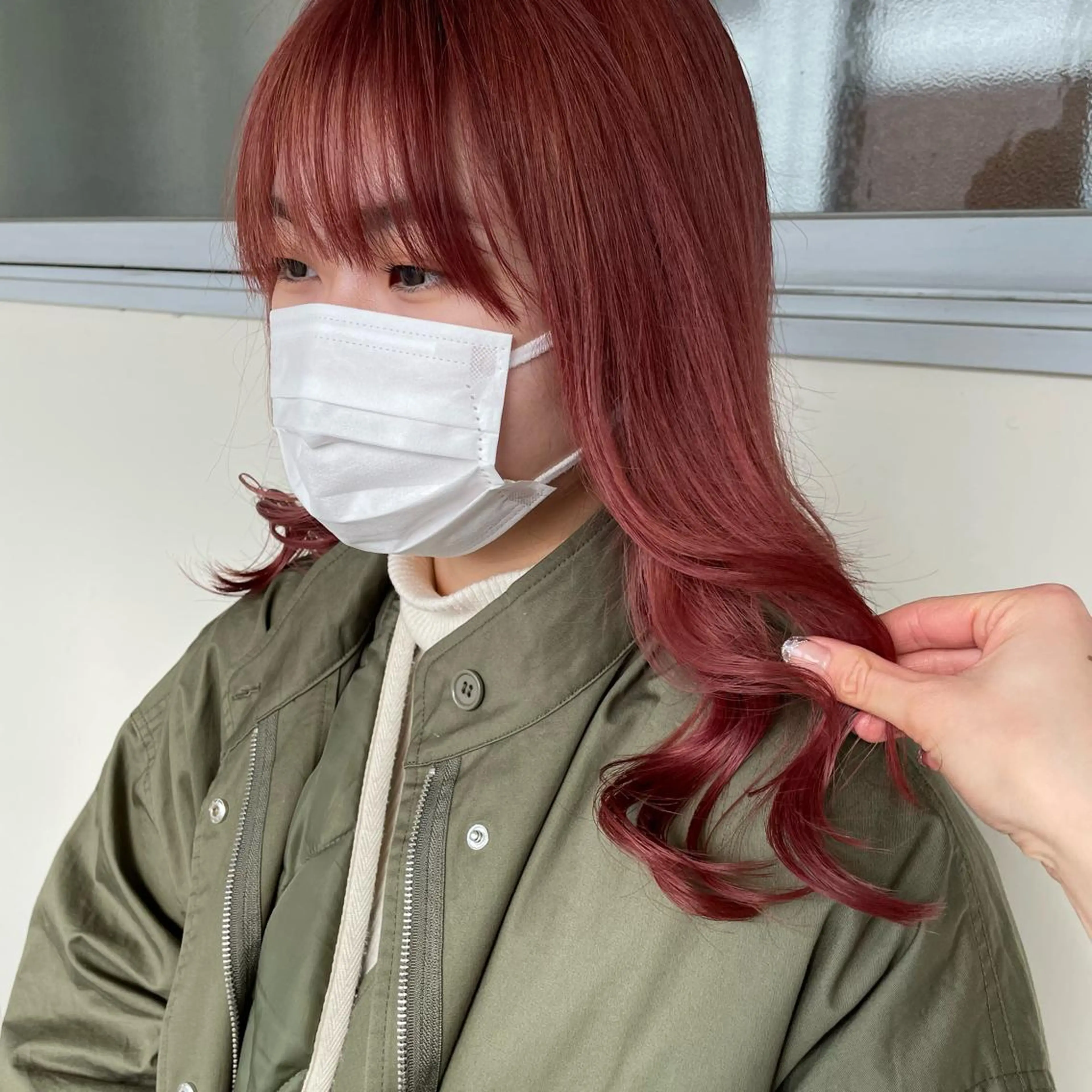 セミロング カラー ヘアアレンジ カット ヘアカラー トリートメント maoブリーチ無し 似合わせカラーのヘアスタイル