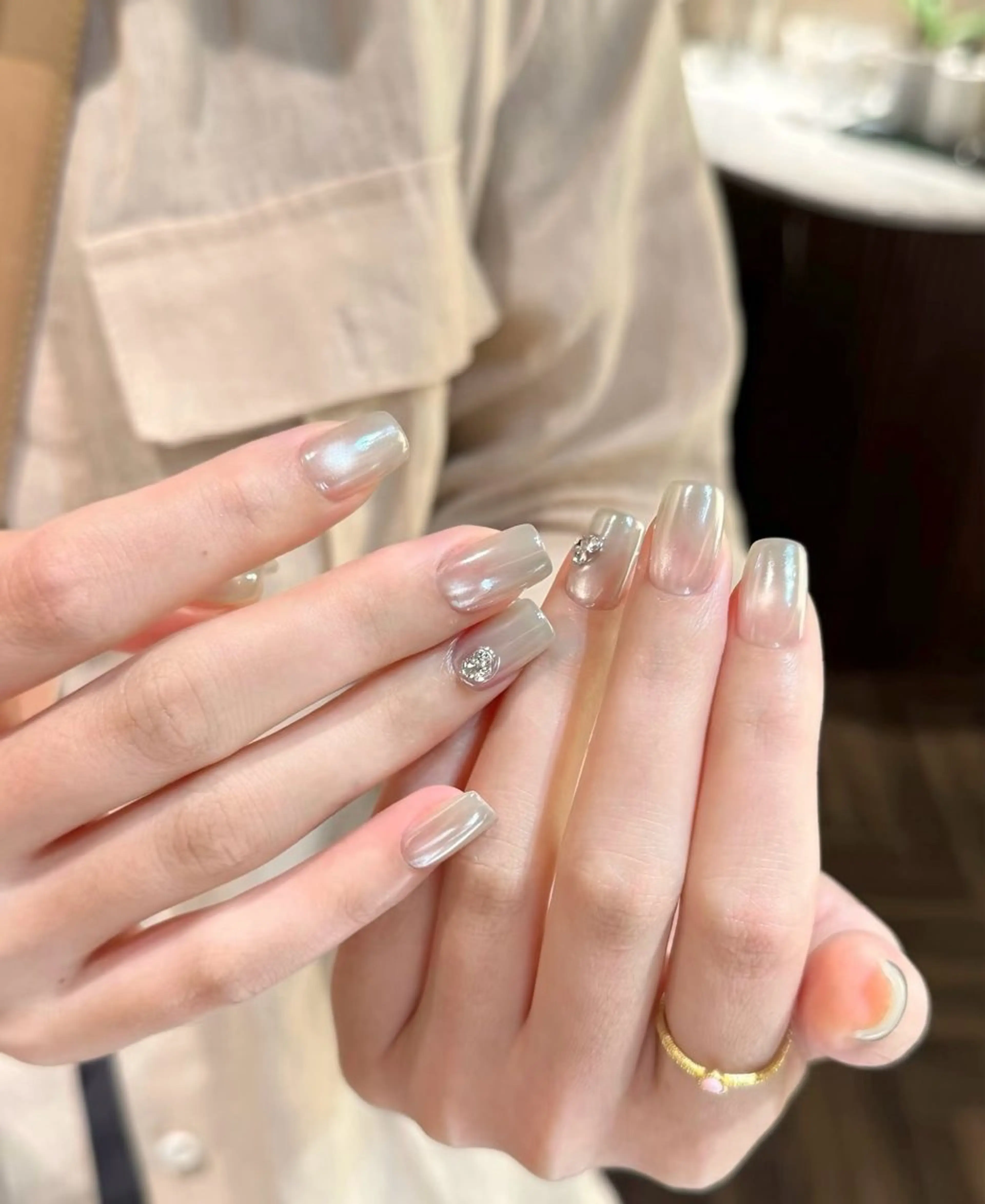 ネイル アートネイル フレンチネイル マグネットネイル ミラーネイル オフィスネイル ハンドネイル Blossom nail【ブラソンネイル】所属・Blossom nail_Yuniのネイルデザイン