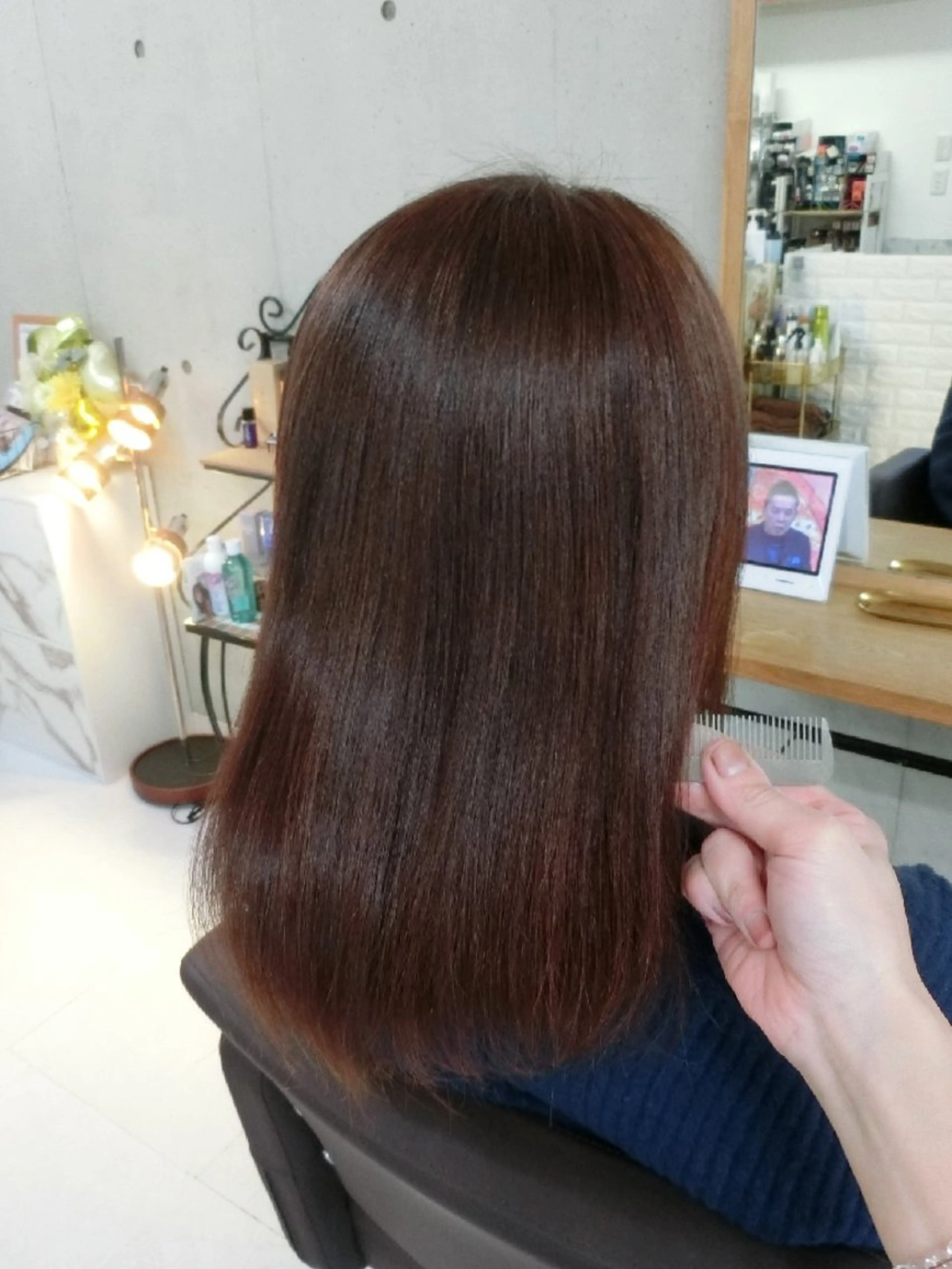 セミロング カット 縮毛矯正 ma cherie 　naoのヘアスタイル