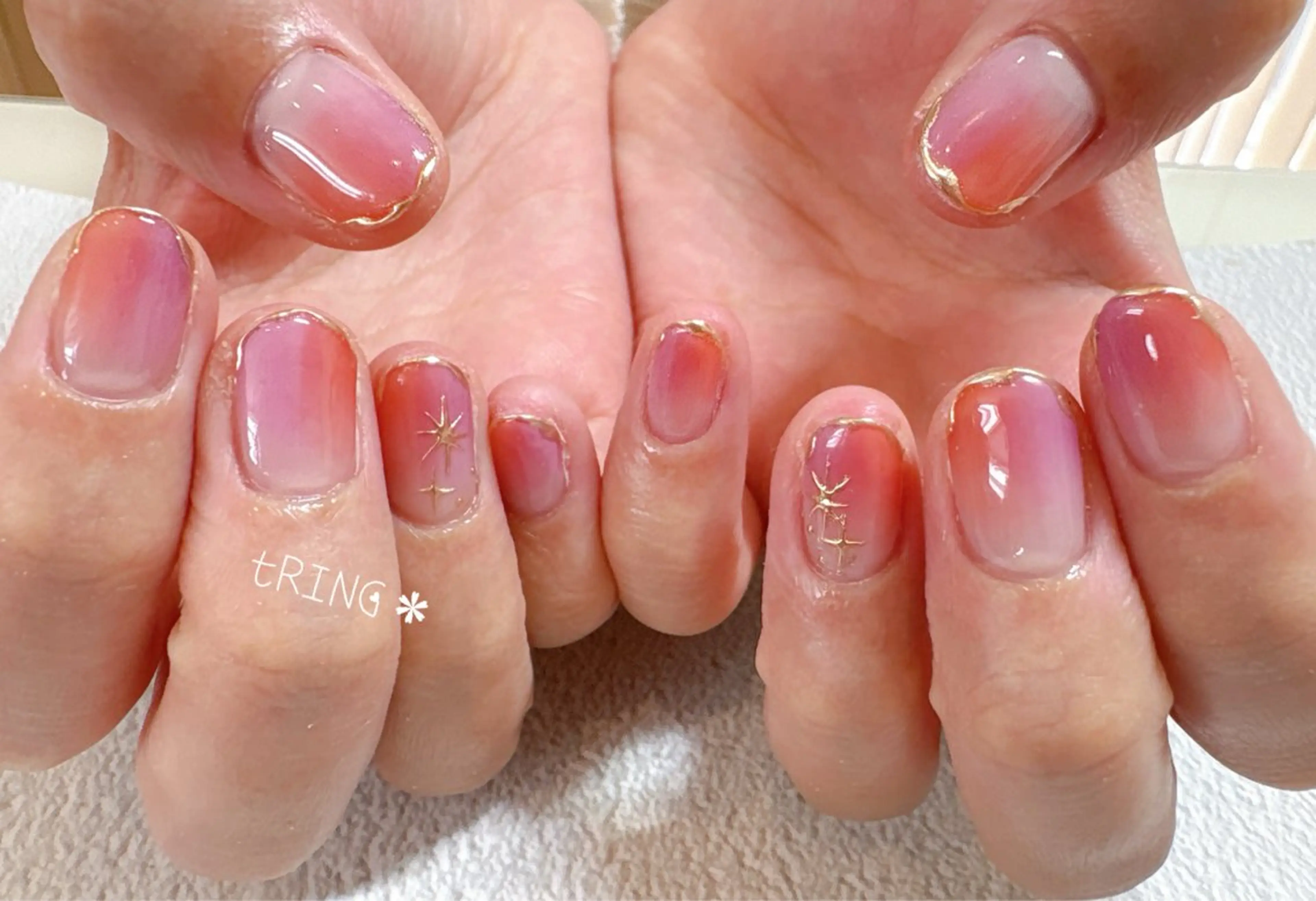 ネイル ハンドネイル tRING＊ しいの木台のネイルデザイン