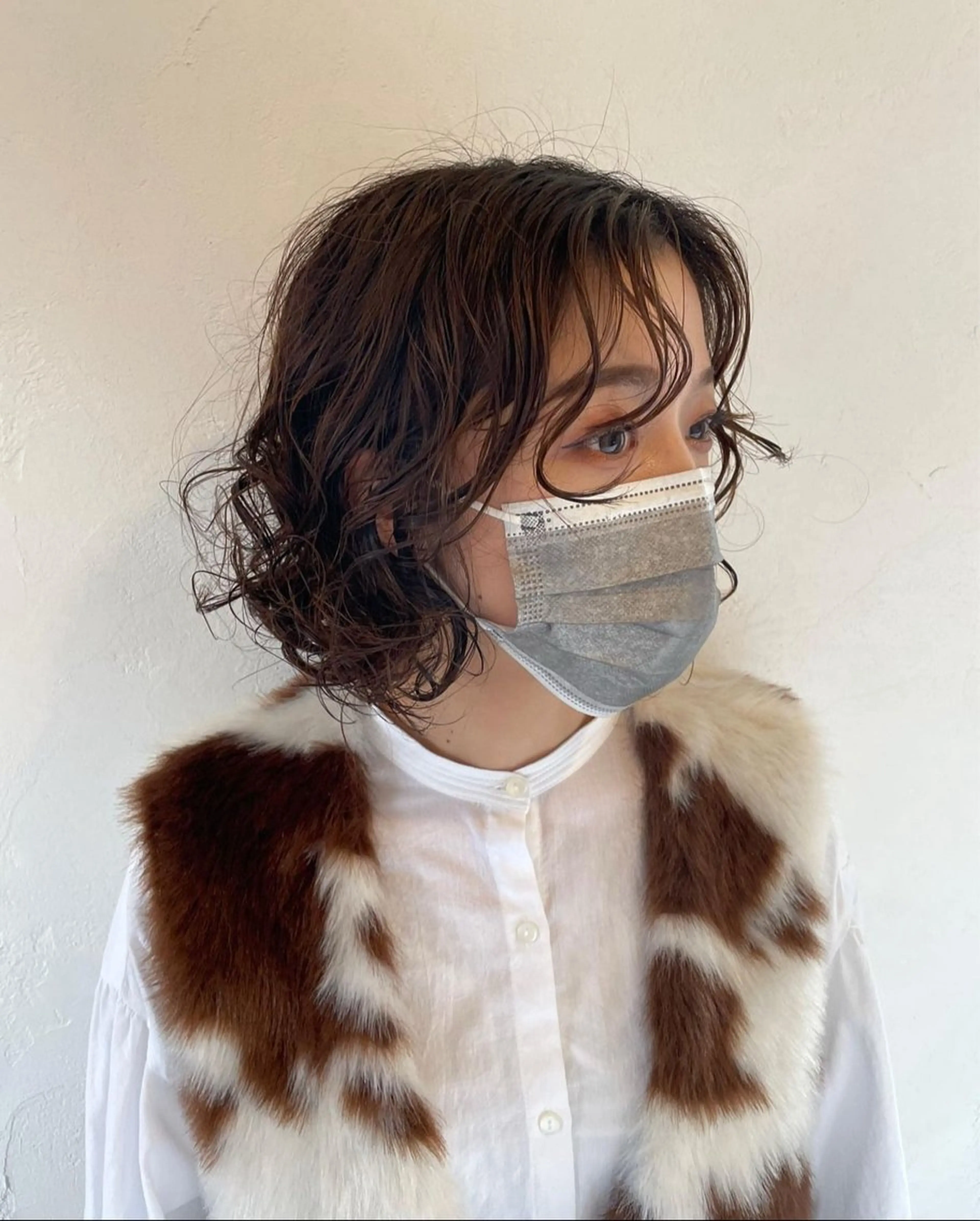 ミディアム パーマ ミディアムパーマ ボブ noi所属・岡崎パーマ 岡山裕成のヘアスタイル