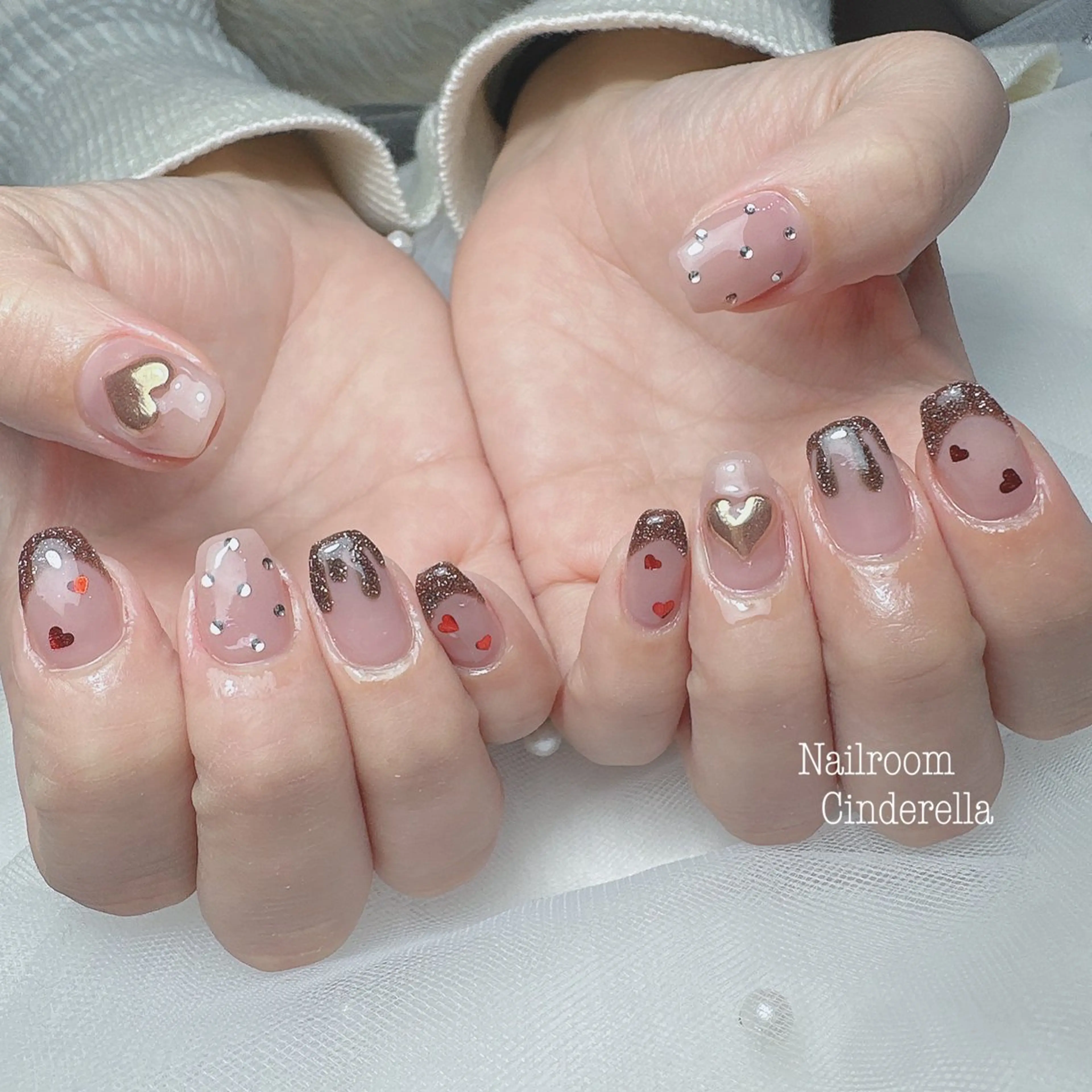 ネイル バレンタイン Nailroom. Cinderellaのネイルデザイン