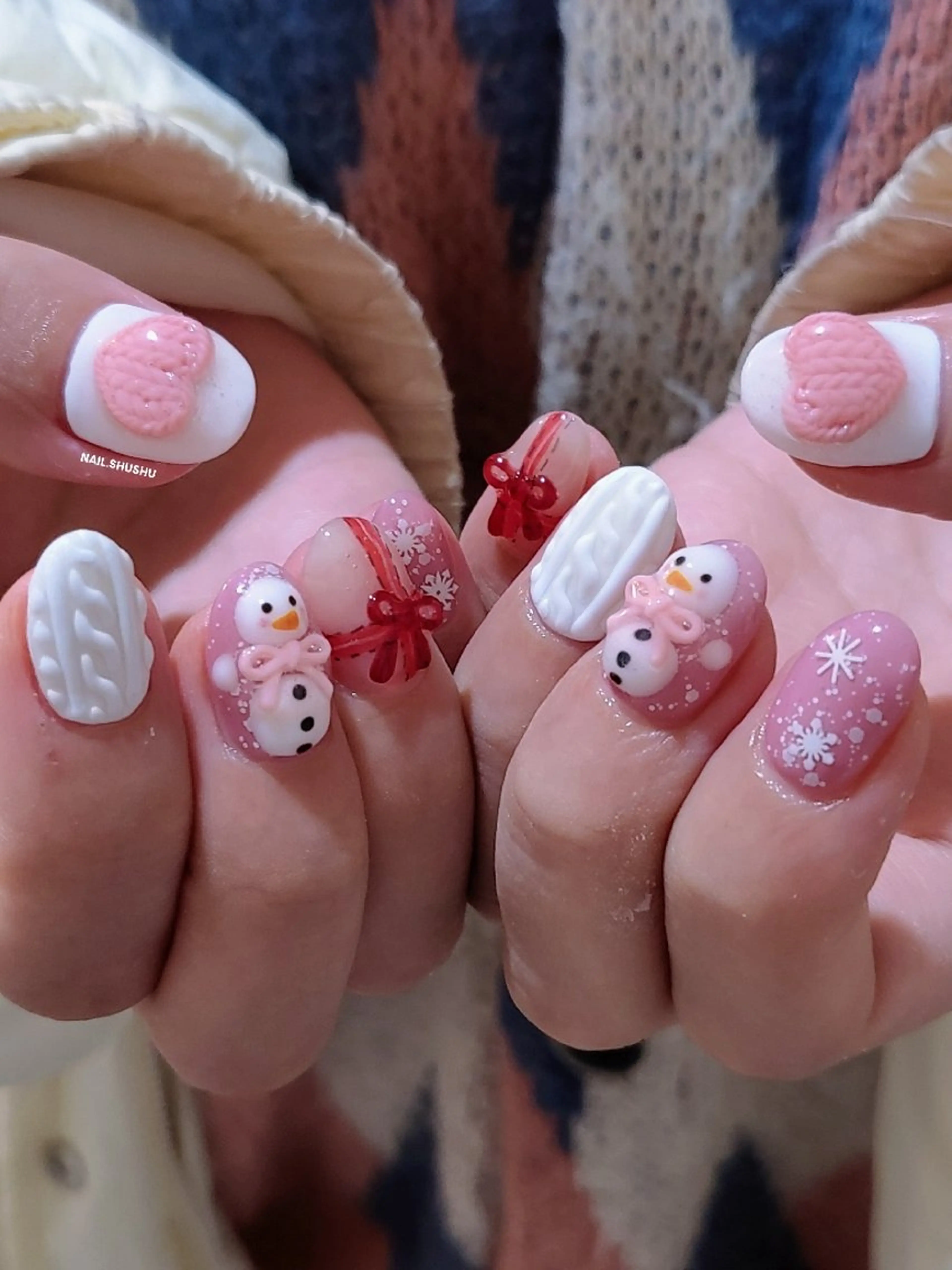 ネイル ハンドネイル 3dパーツ/流行り 👧shushu❤️のネイルデザイン