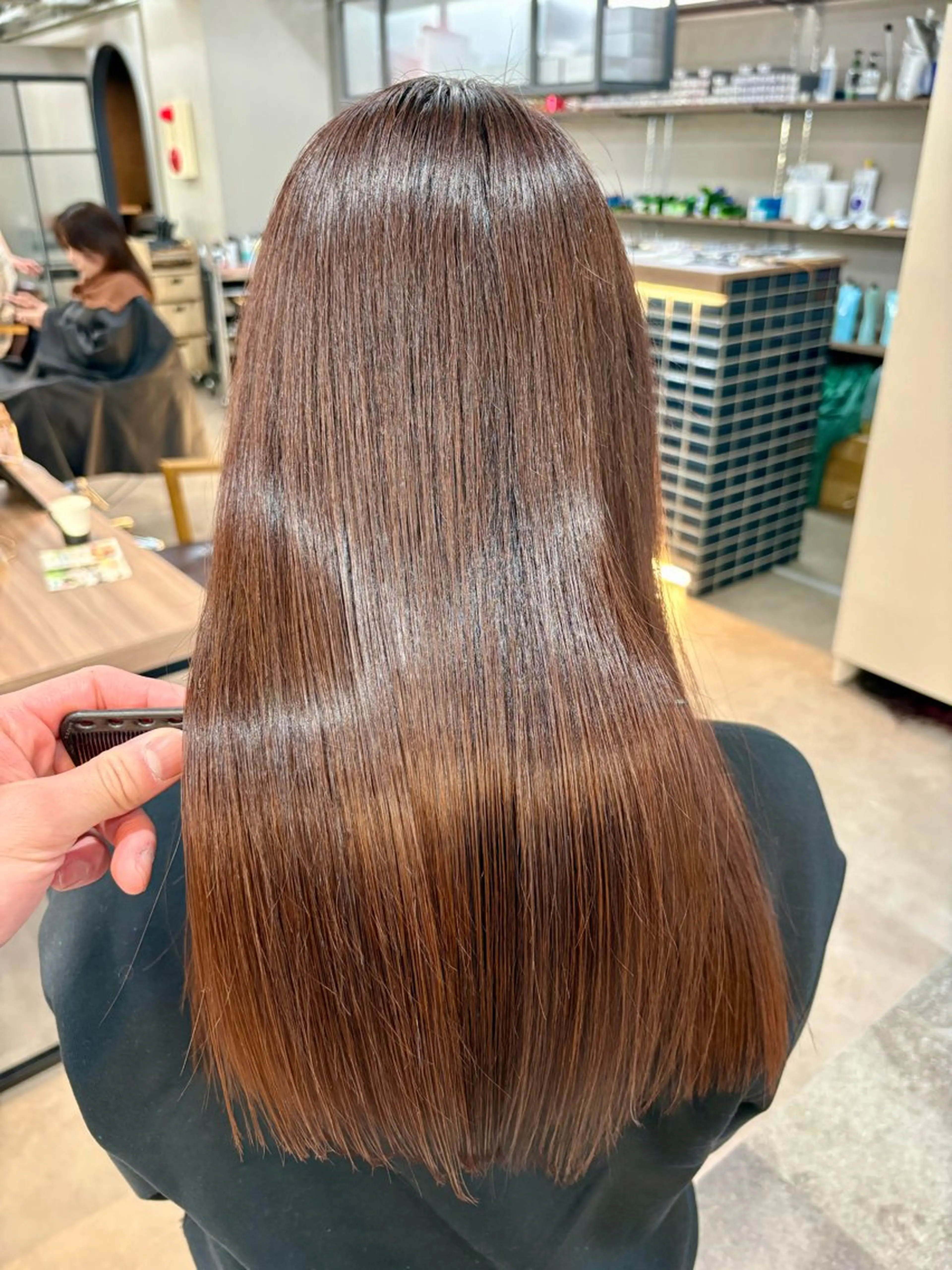 セミロング 髪質改善 トリートメント ヘアカラー 💎艶髪／美髪特化 世麗💎のヘアスタイル