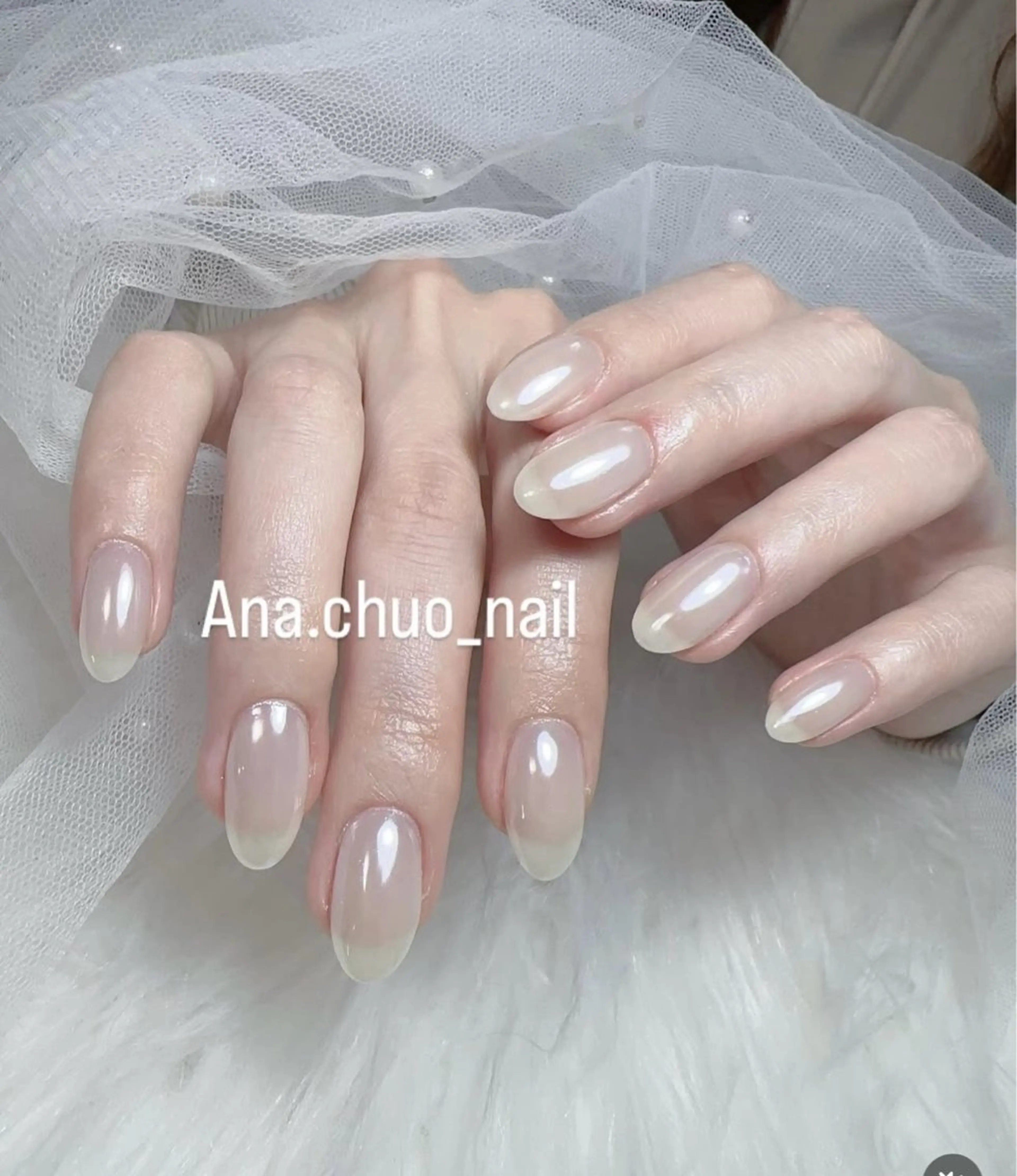 ネイル 韓国ネイル 持ち込み ニュアンスネイル ネイルチップ ハンドネイル TABI ANA.CHUOのネイルデザイン