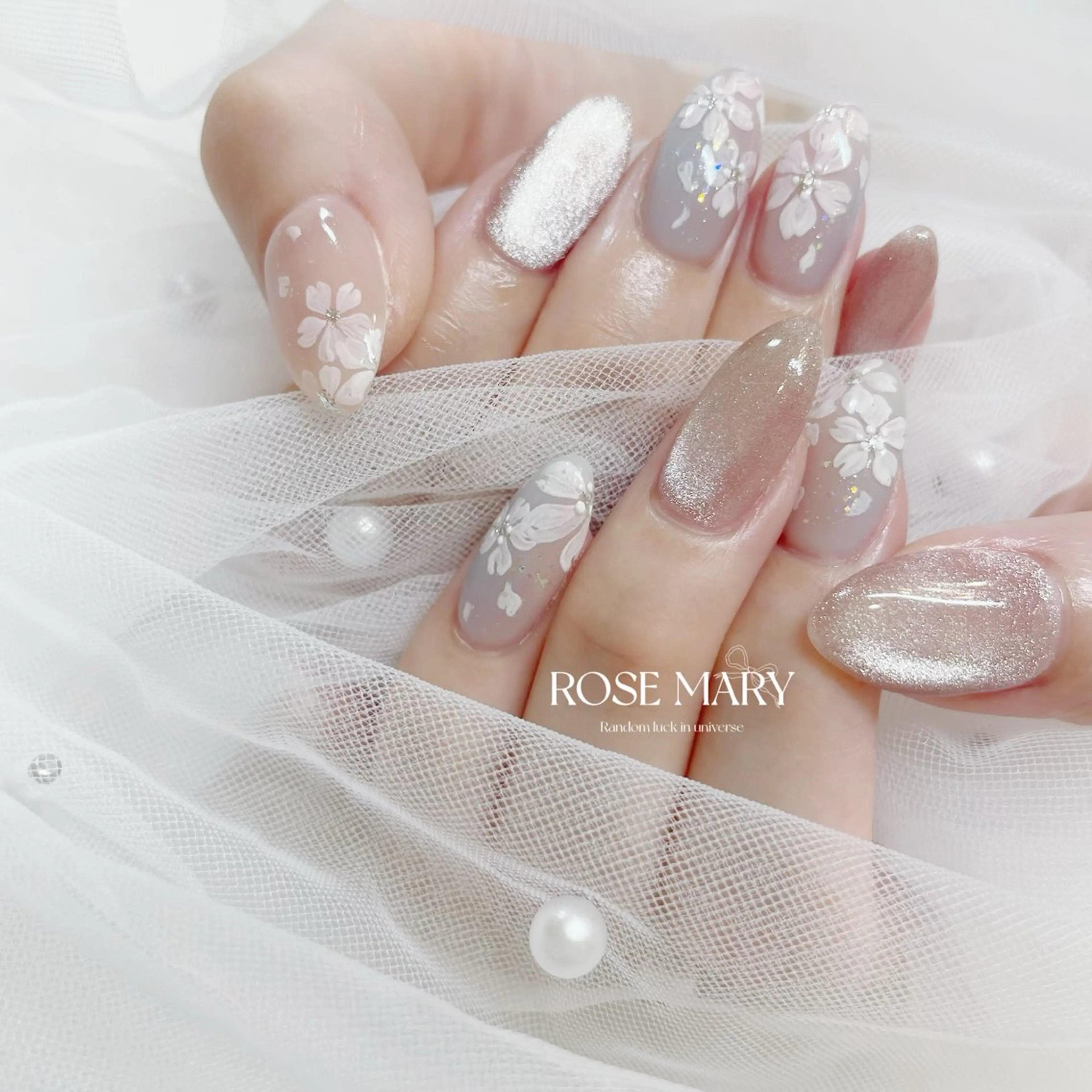 ネイル 桜ネイル 持ち込み ハンドネイル ROSE・MARY 木村のネイルデザイン