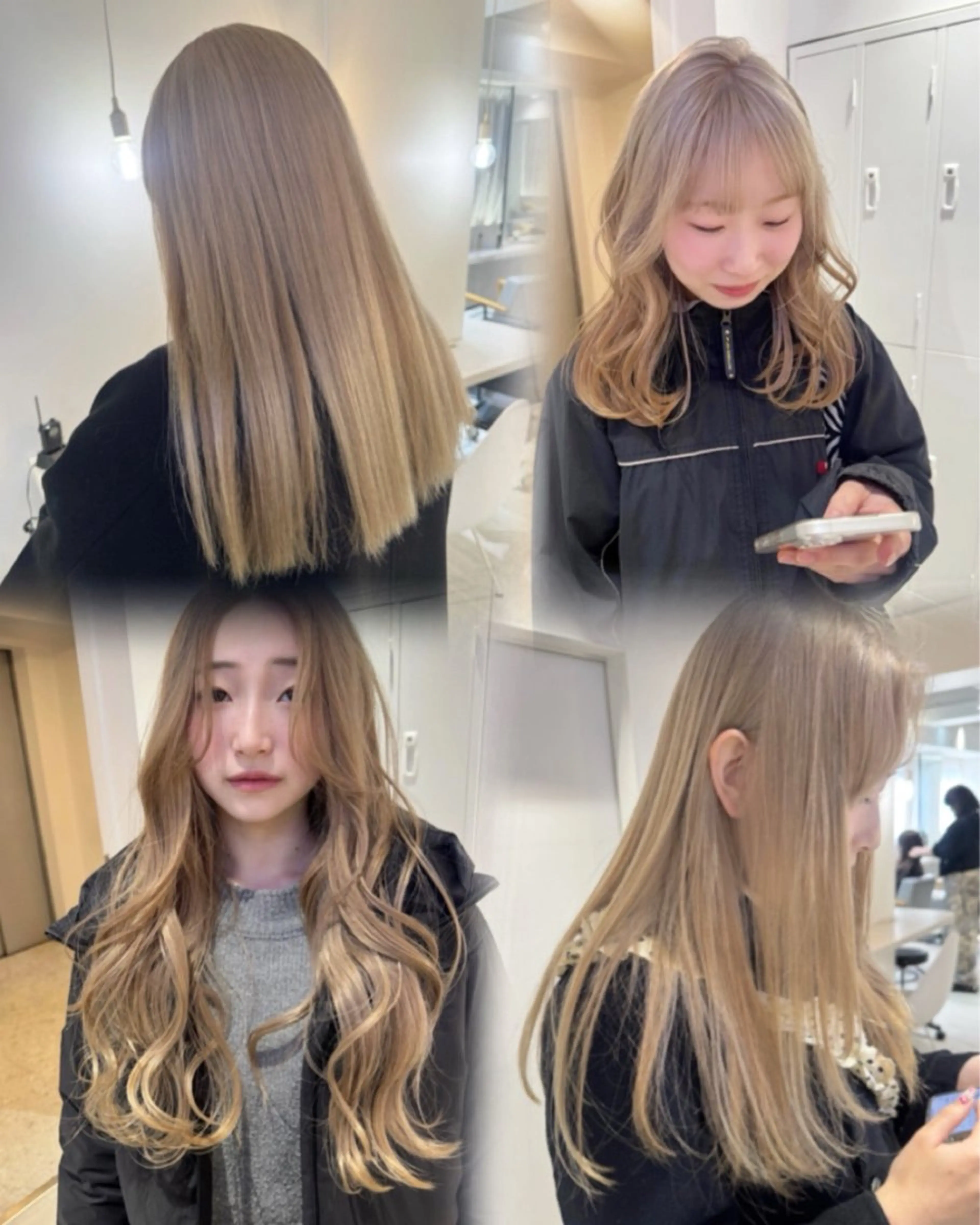 セミロング カラー ヘアカラー トリートメント Ami/艶カラー/ レイヤー/ハイトーンのヘアスタイル