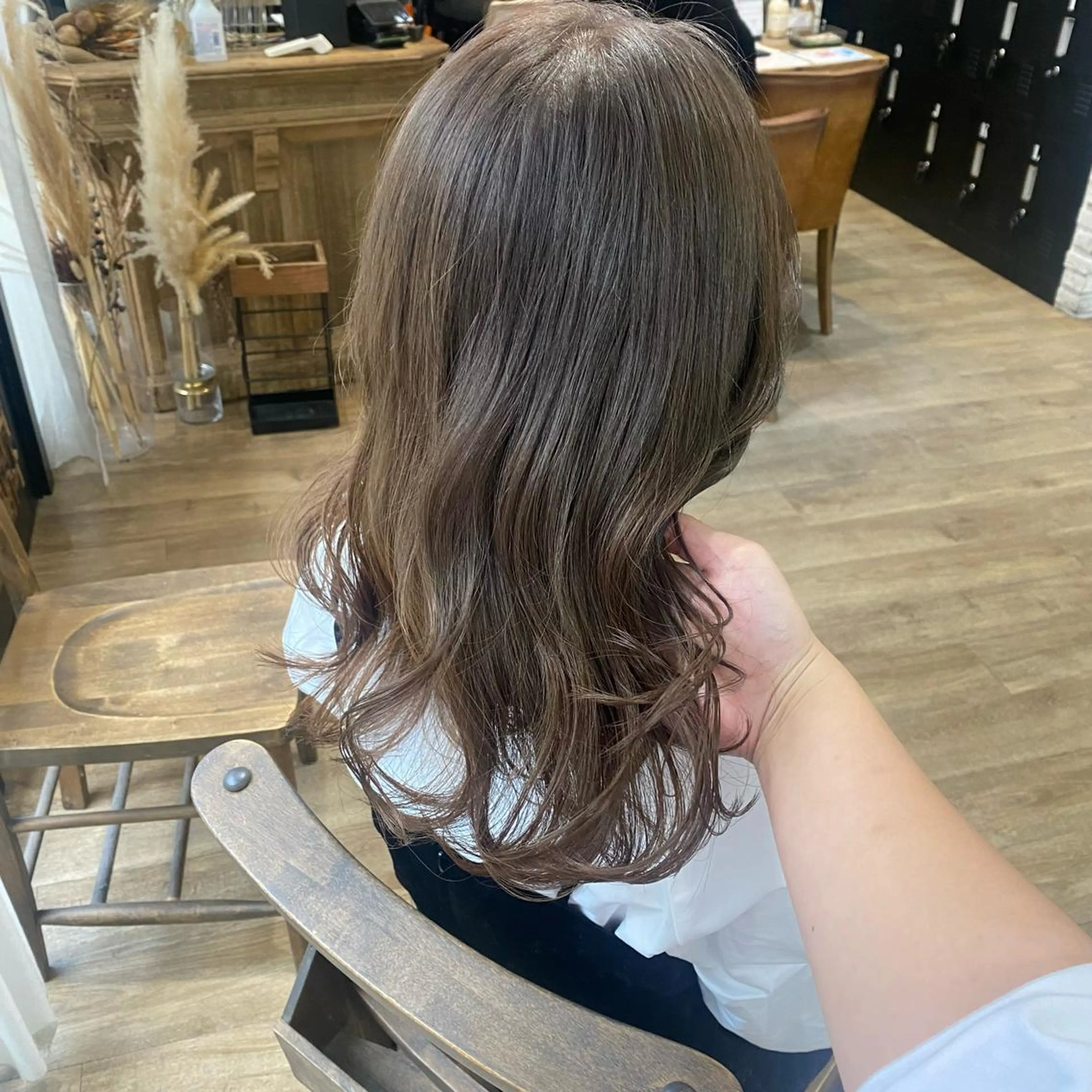 セミロング カラー ヘアアレンジ あおい 🍒暖色カラーのヘアスタイル