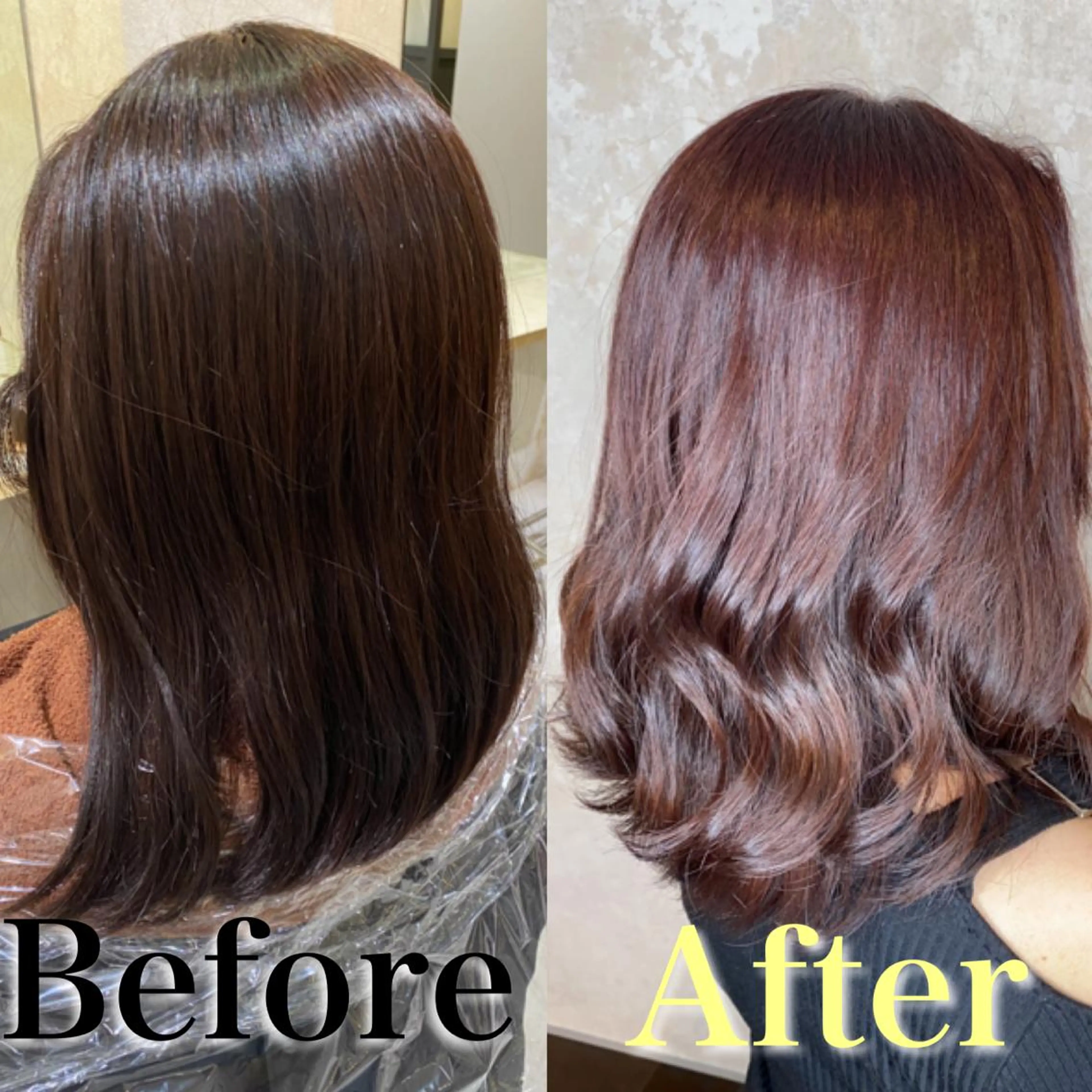 ミディアム カラー アッシュ ベージュカラー 黒髪 ブリーチ ケアブリーチ CIEL天六店 三上春のヘアスタイル