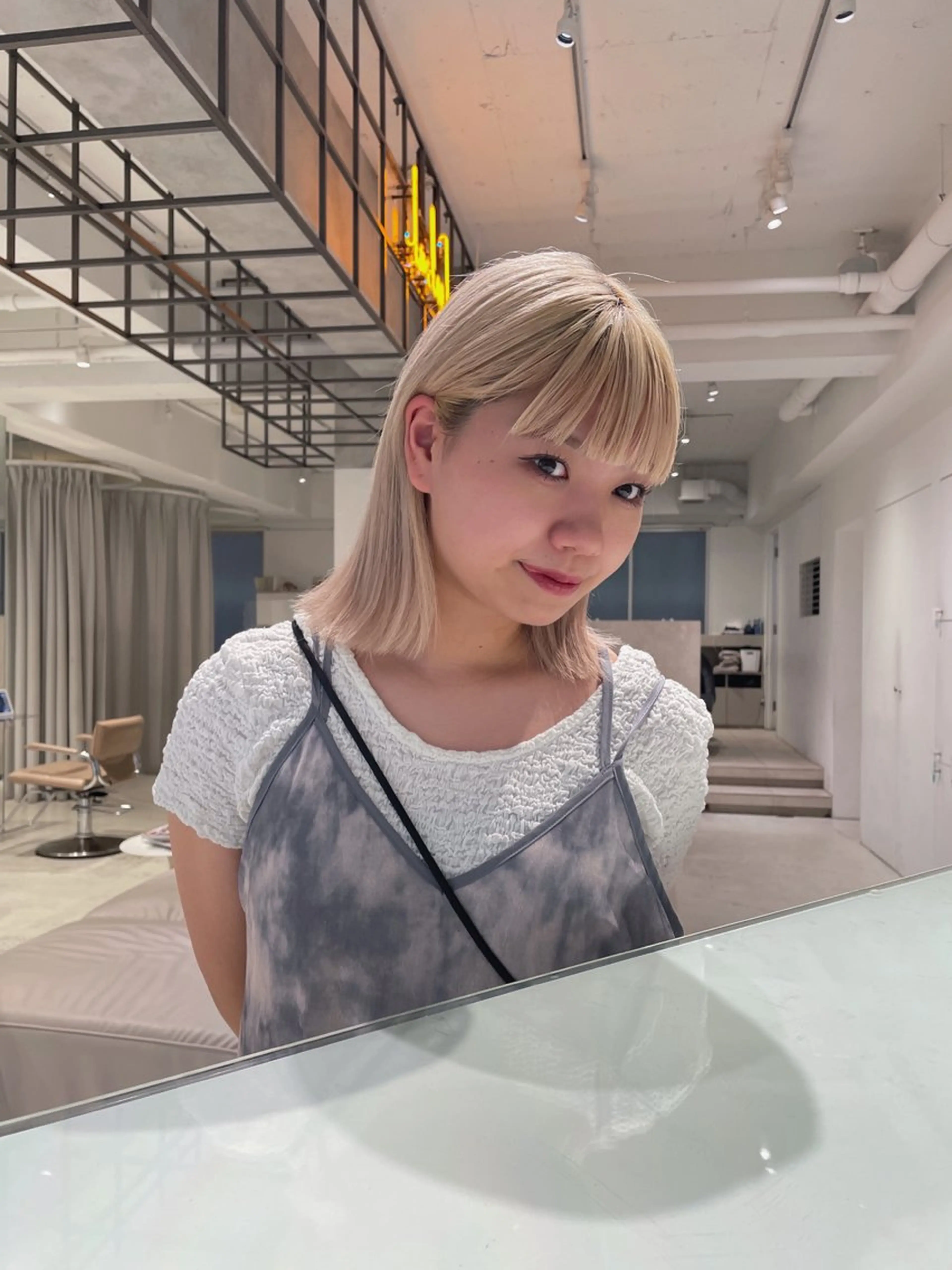 ミディアム カラー ハイトーンカラー カット ヘアカラー トリートメント ralme/sol 髙橋一哉のヘアスタイル