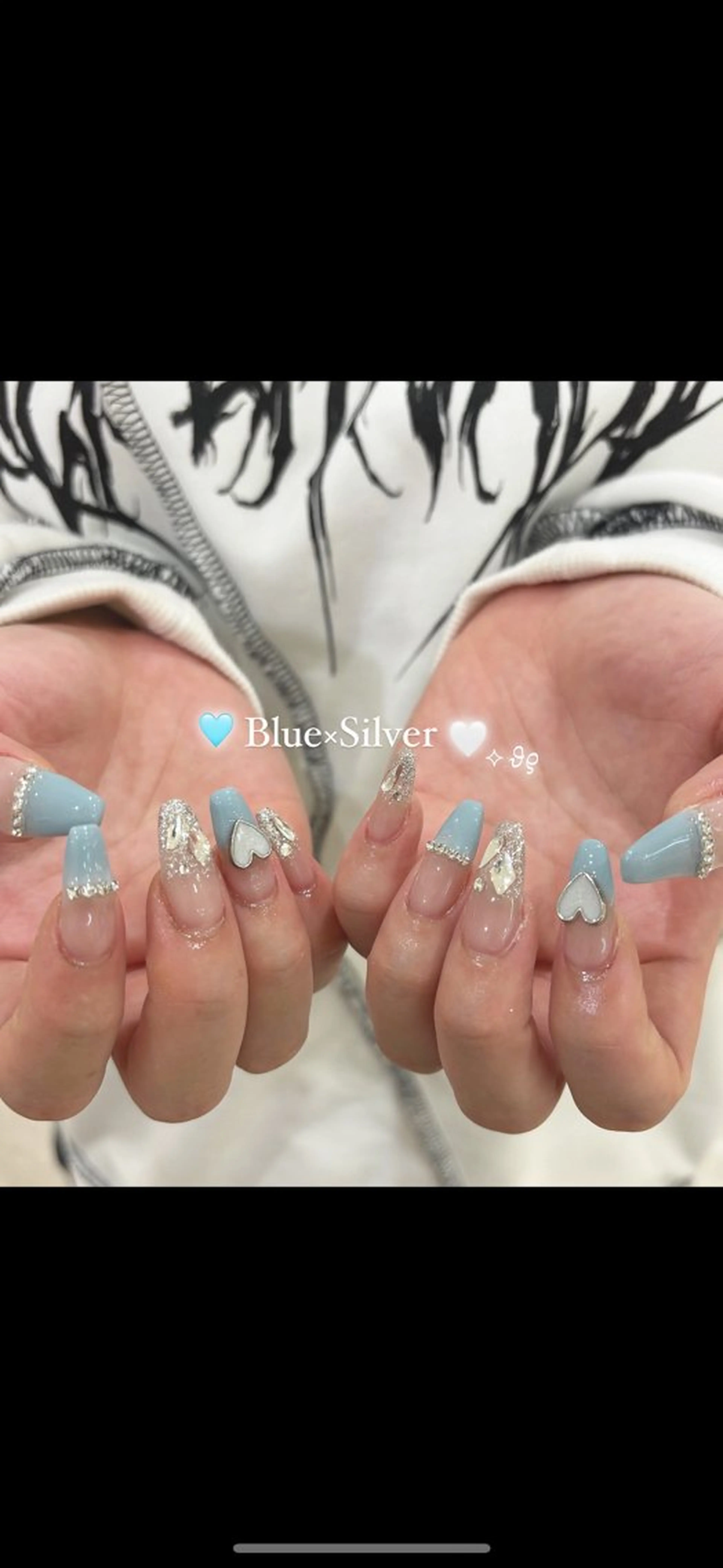 ネイル ブルー ハンドネイル beautiful meみくのネイルデザイン