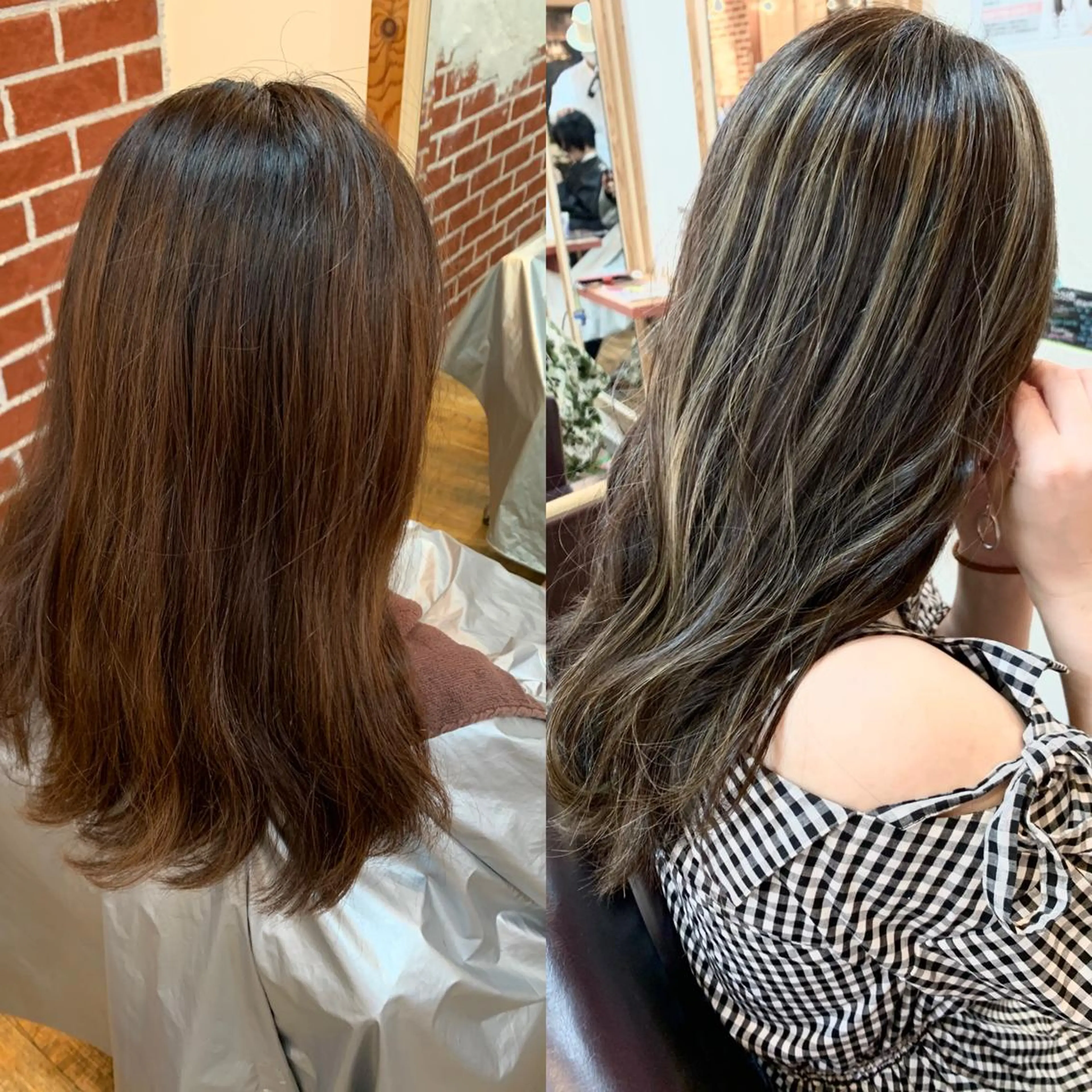セミロング カラー ヘアカラー トリートメント 岡崎勇人/レイヤー/ 韓国/ケラチンTRのヘアスタイル