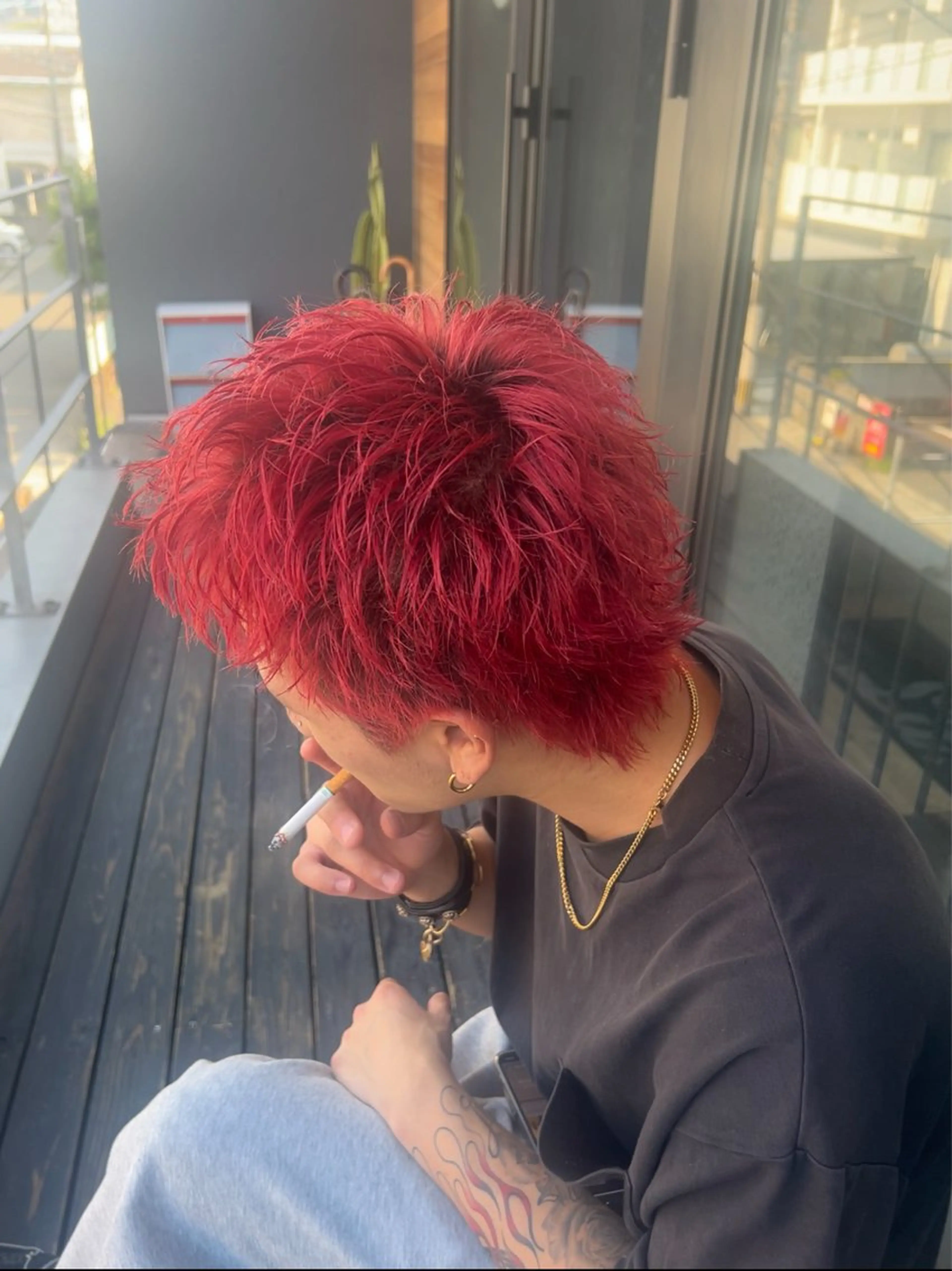 ショート カラー メンズ カット ヘアカラー Litbyfifth 前里花鈴のヘアスタイル