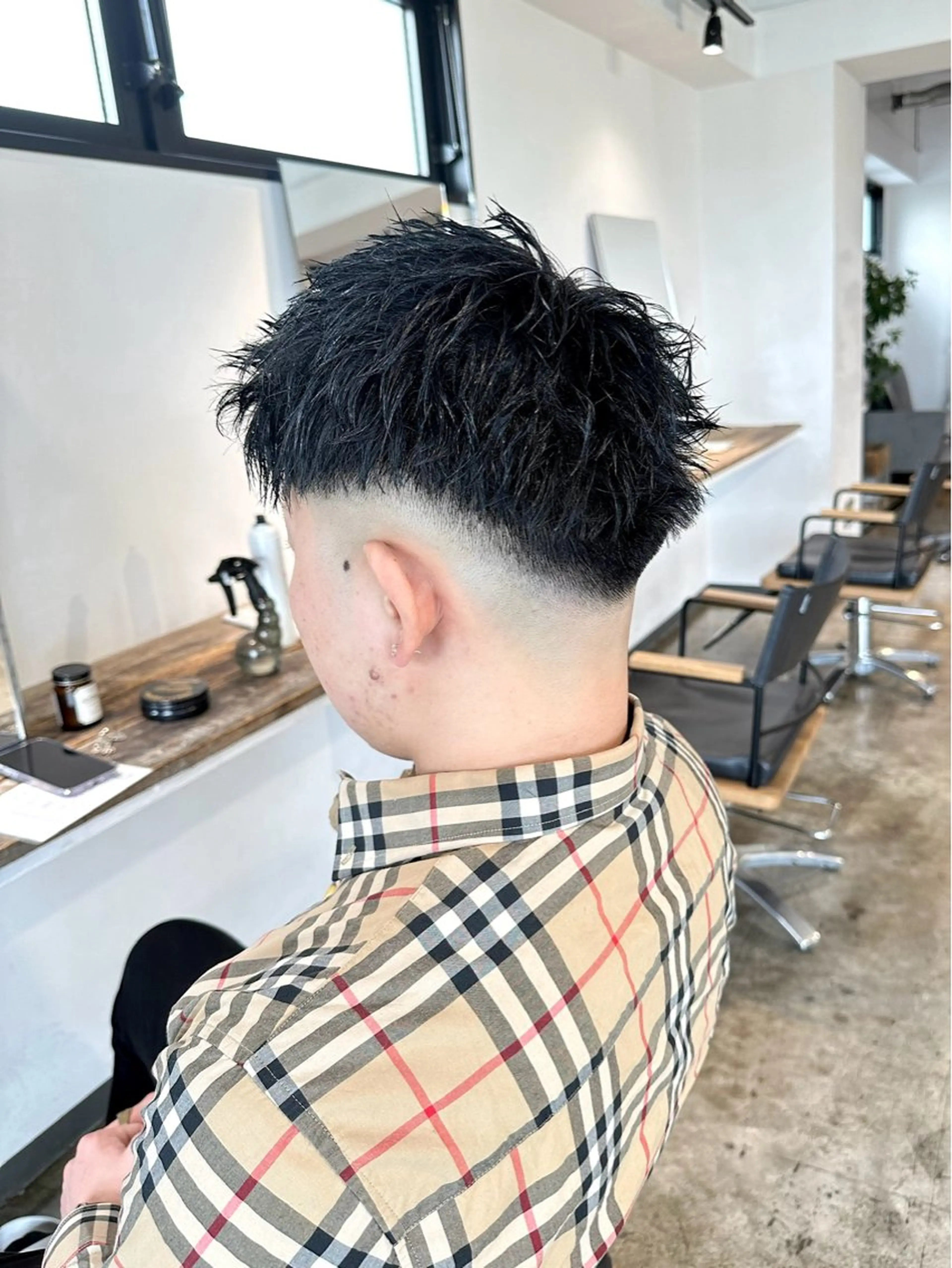 メンズ フェードカット モヒカン メンズパーマ スキンフェード カット 骨格補正施術/メンズ 専門美容師/YUYAのヘアスタイル