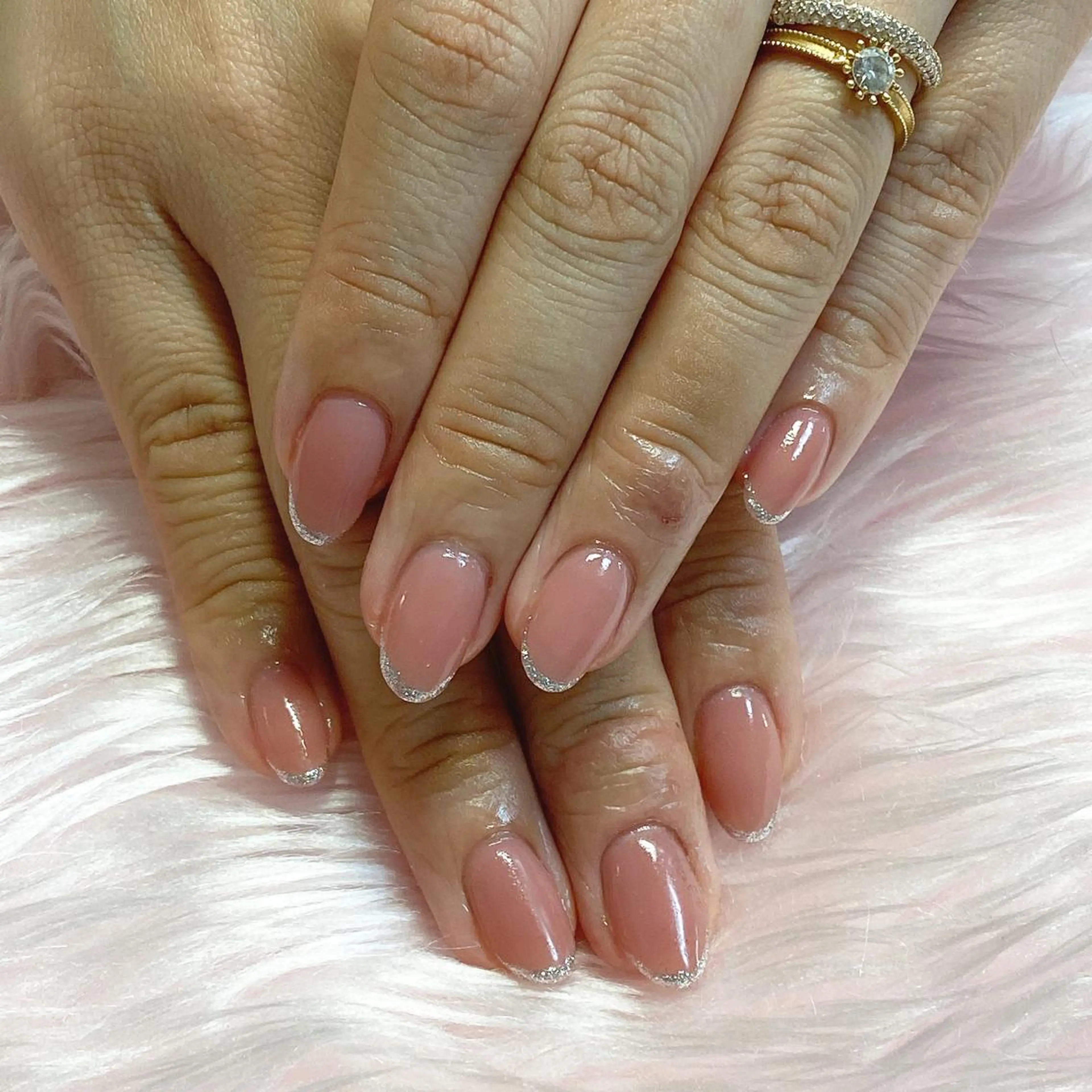 ネイル ジェルネイル ラメ(グリッター) ネイルPetit Ribbonのネイルデザイン