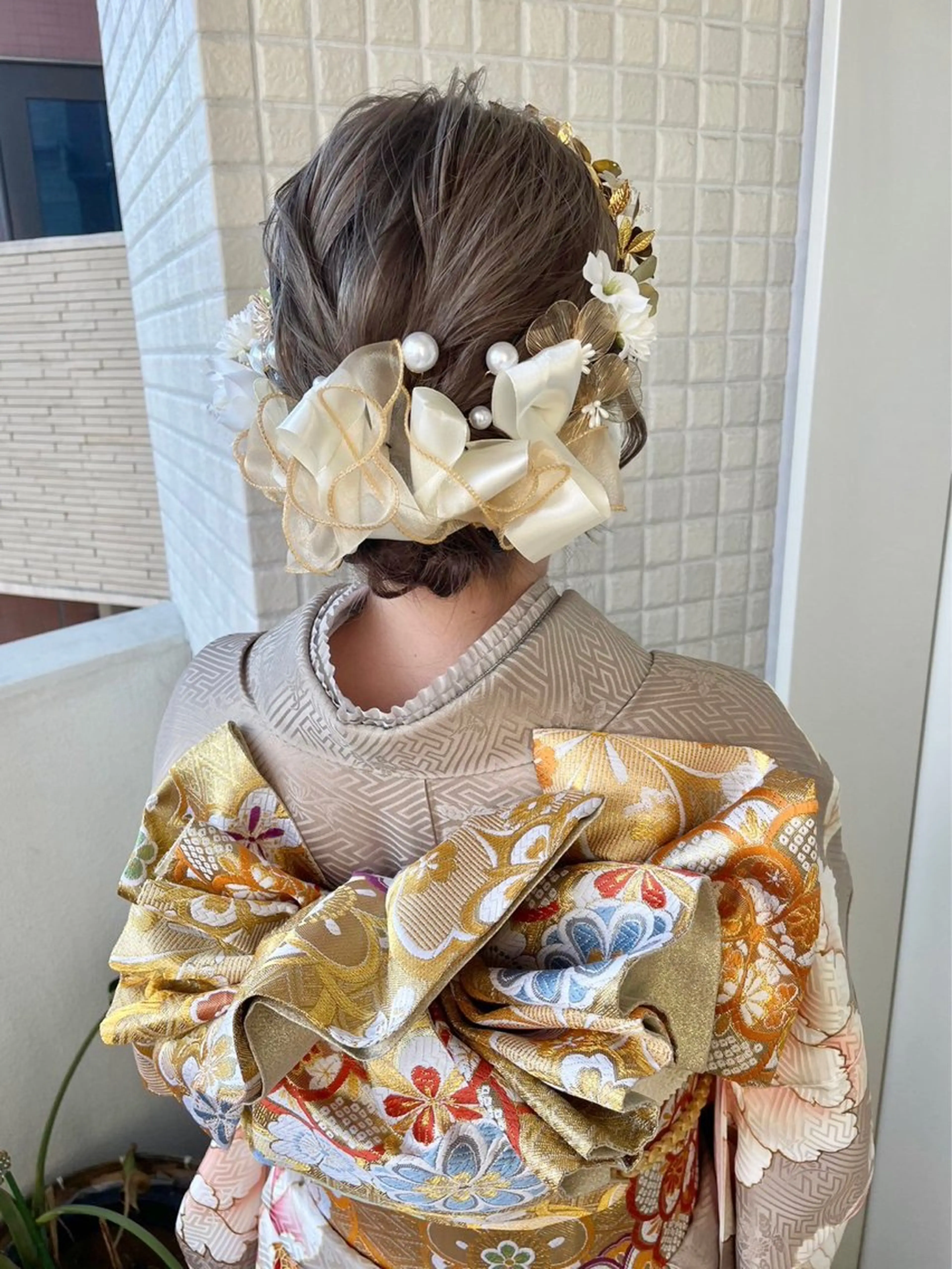 ヘアアレンジ 透けるベージュ/ 艶カラー♡のヘアスタイル