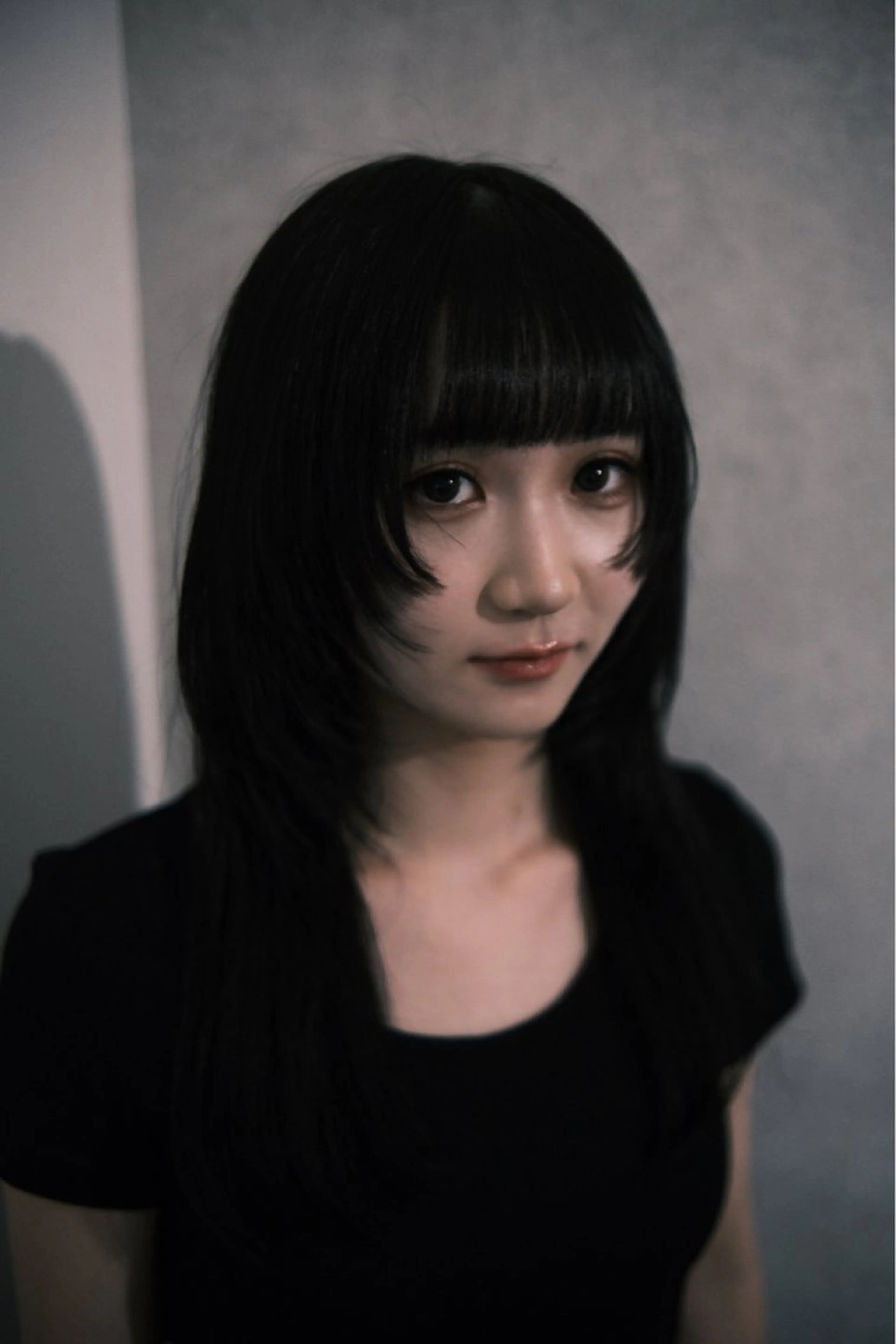 ミディアム 似合わせカット ウルフカット カット sunc所属・梅田l大人韓国ヘア レイヤー×艶カラーのヘアスタイル