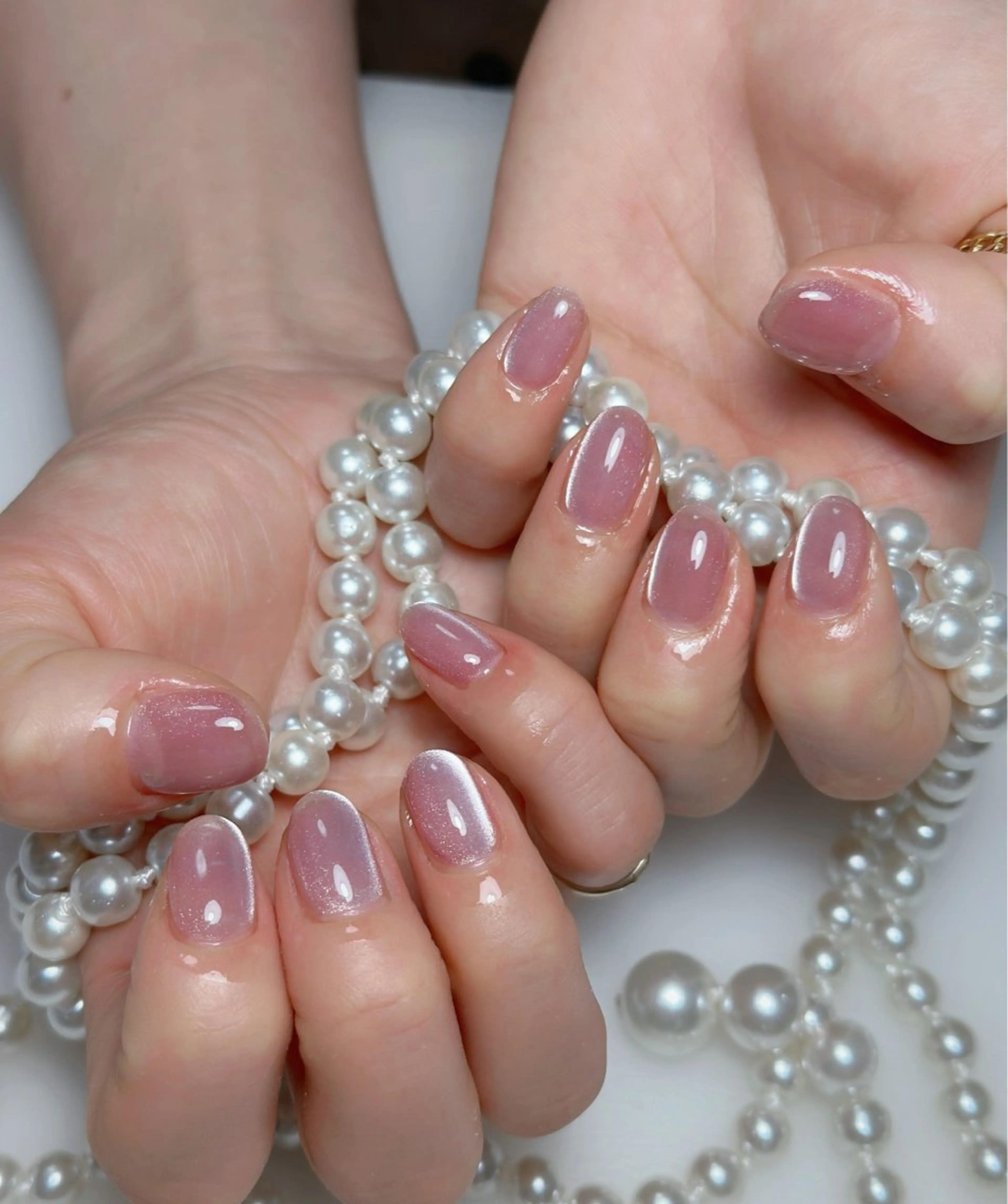 ネイル オーロラネイル 長さ出し フットネイル 韓国ネイル ラメ(グリッター) ハンドネイル 👍thumbs up nail👍のネイルデザイン