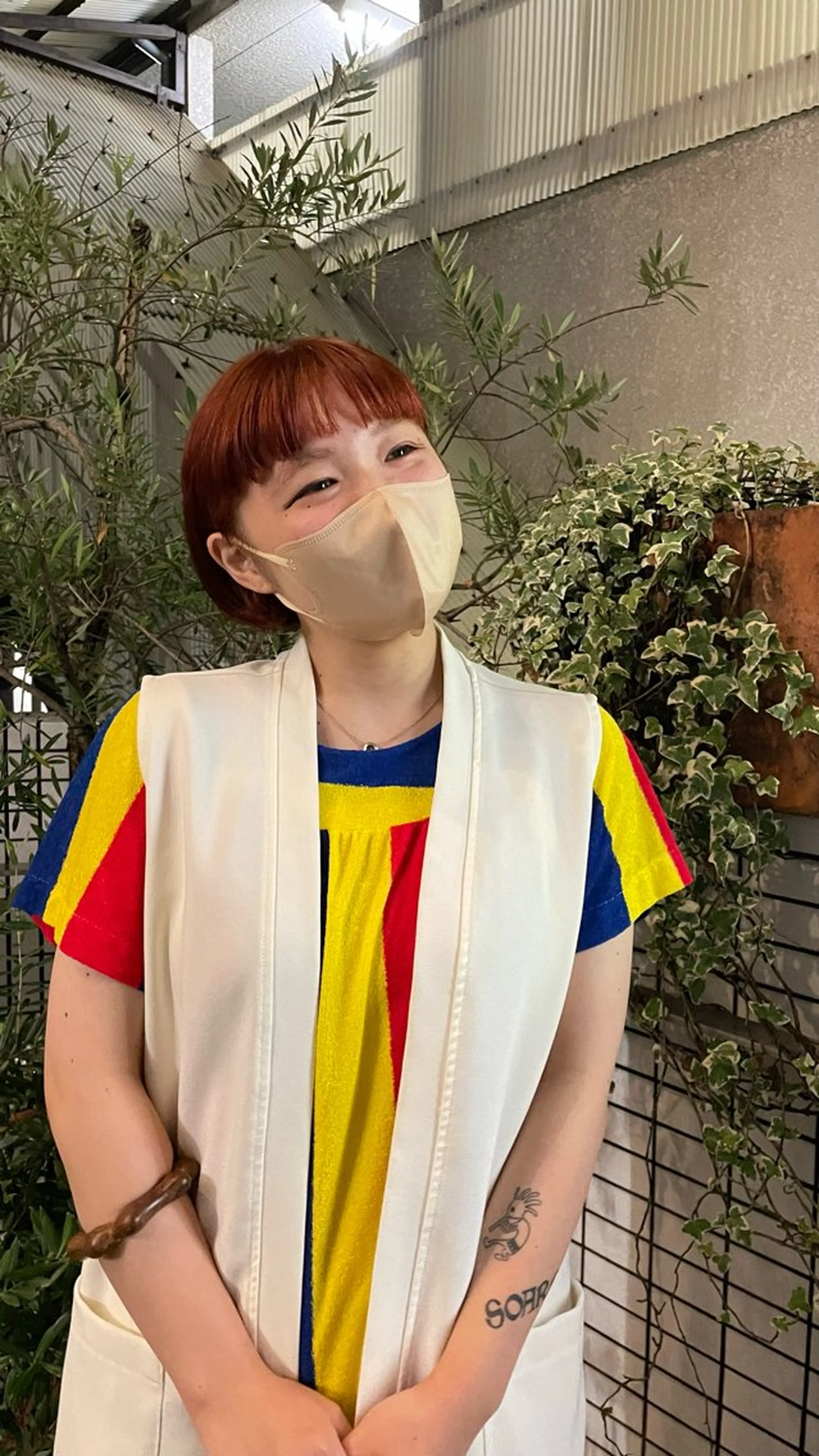 カラー ブリーチ ブリーチなしカラー オレンジ ヘアカラー トリートメント SASAnagano 堀内未梨のヘアスタイル