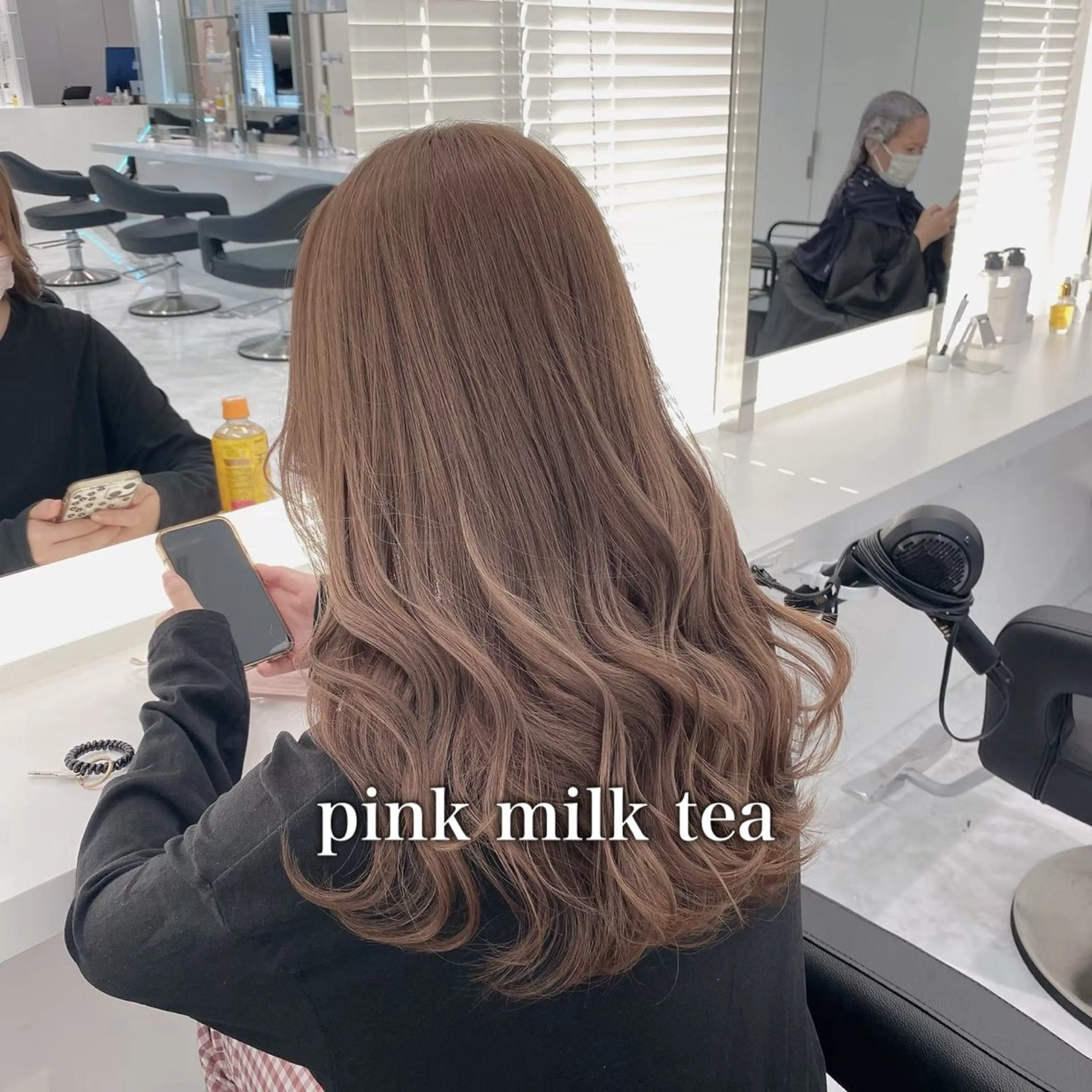 カラー ピンクカラー 🩶透明感ミルク ティー🩶 maoのヘアスタイル