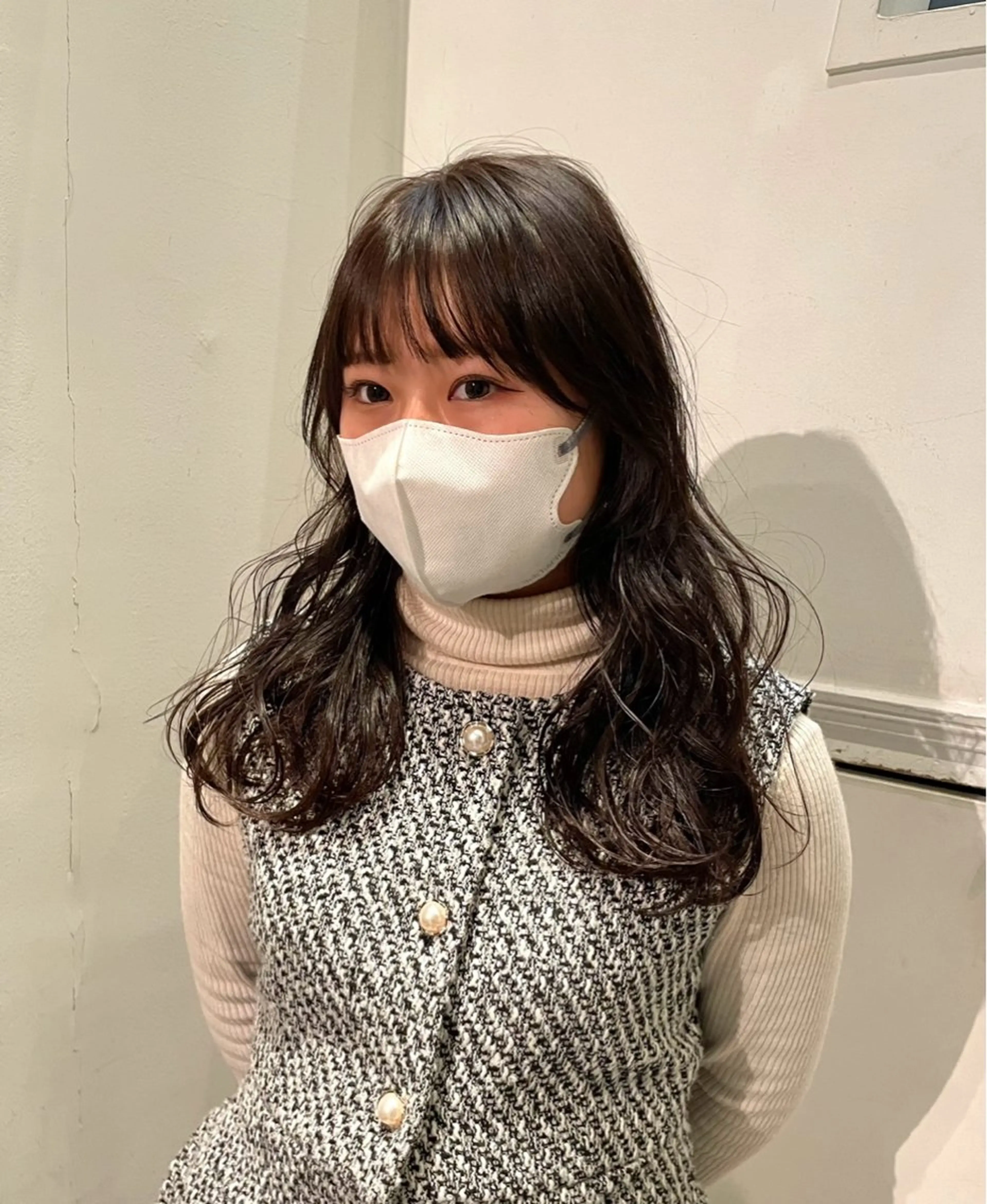 ロング カラー カット ヘアカラー トリートメント 向坂 亜美のヘアスタイル