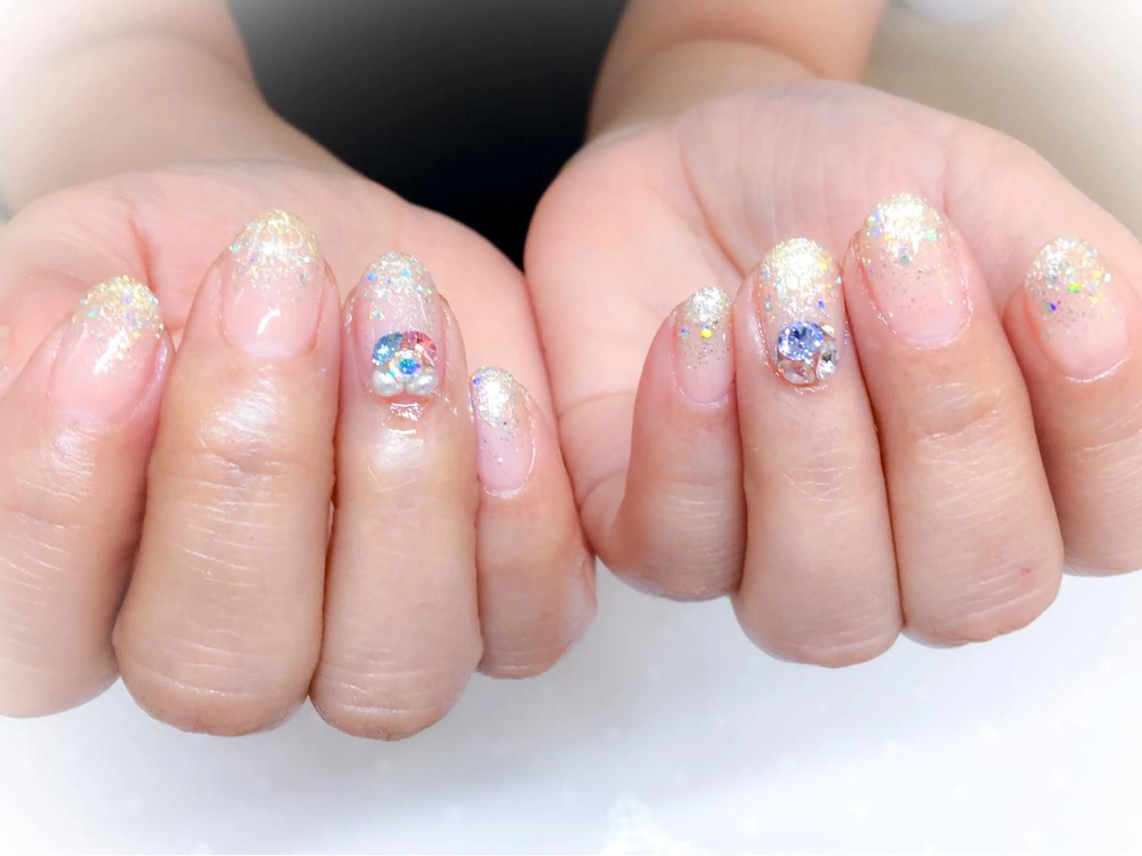 ネイル ラメ(グリッター) ラメグラデーション ボガスティーズネイル 川崎店のネイルデザイン