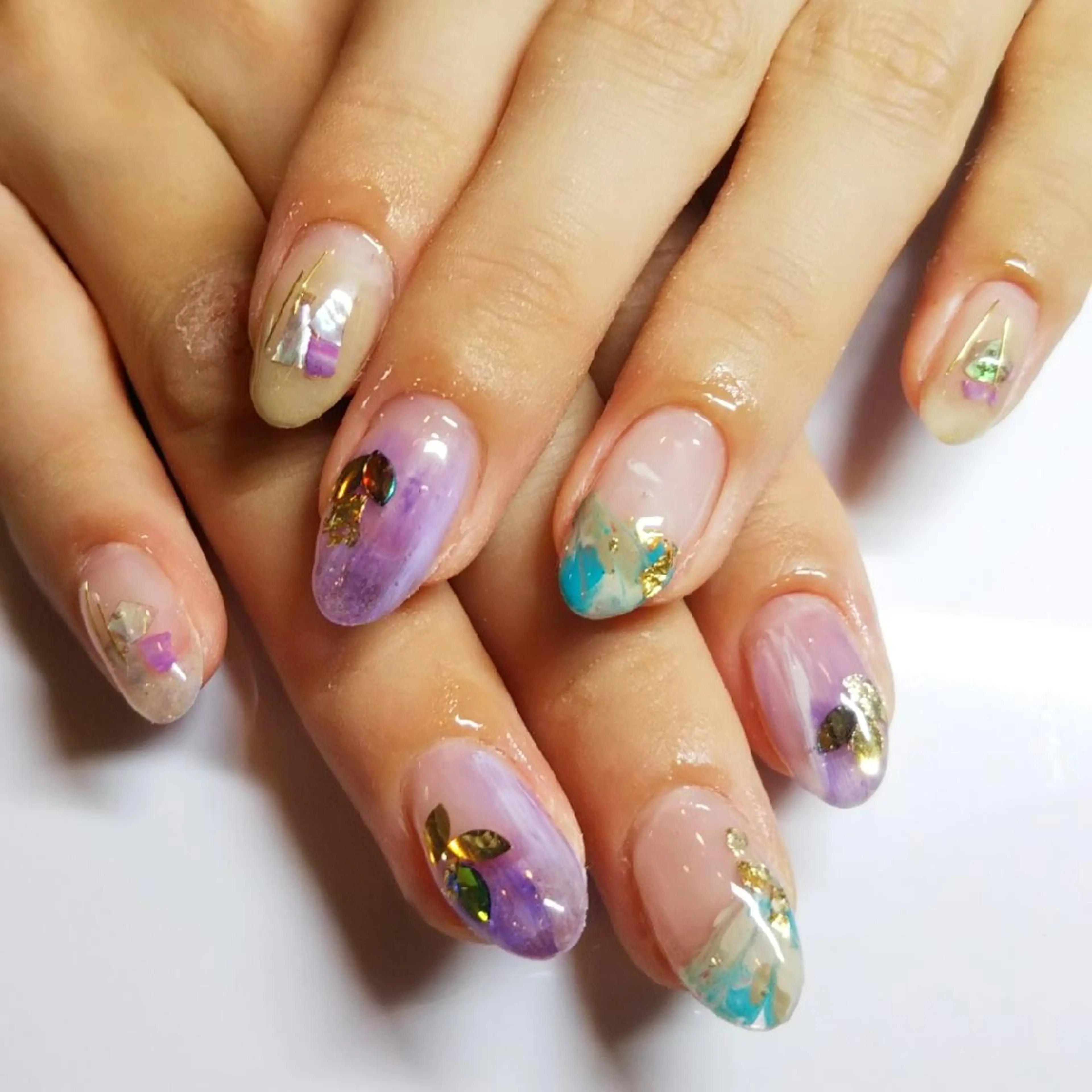 ネイル パープル ハンドネイル private salon mieのネイルデザイン