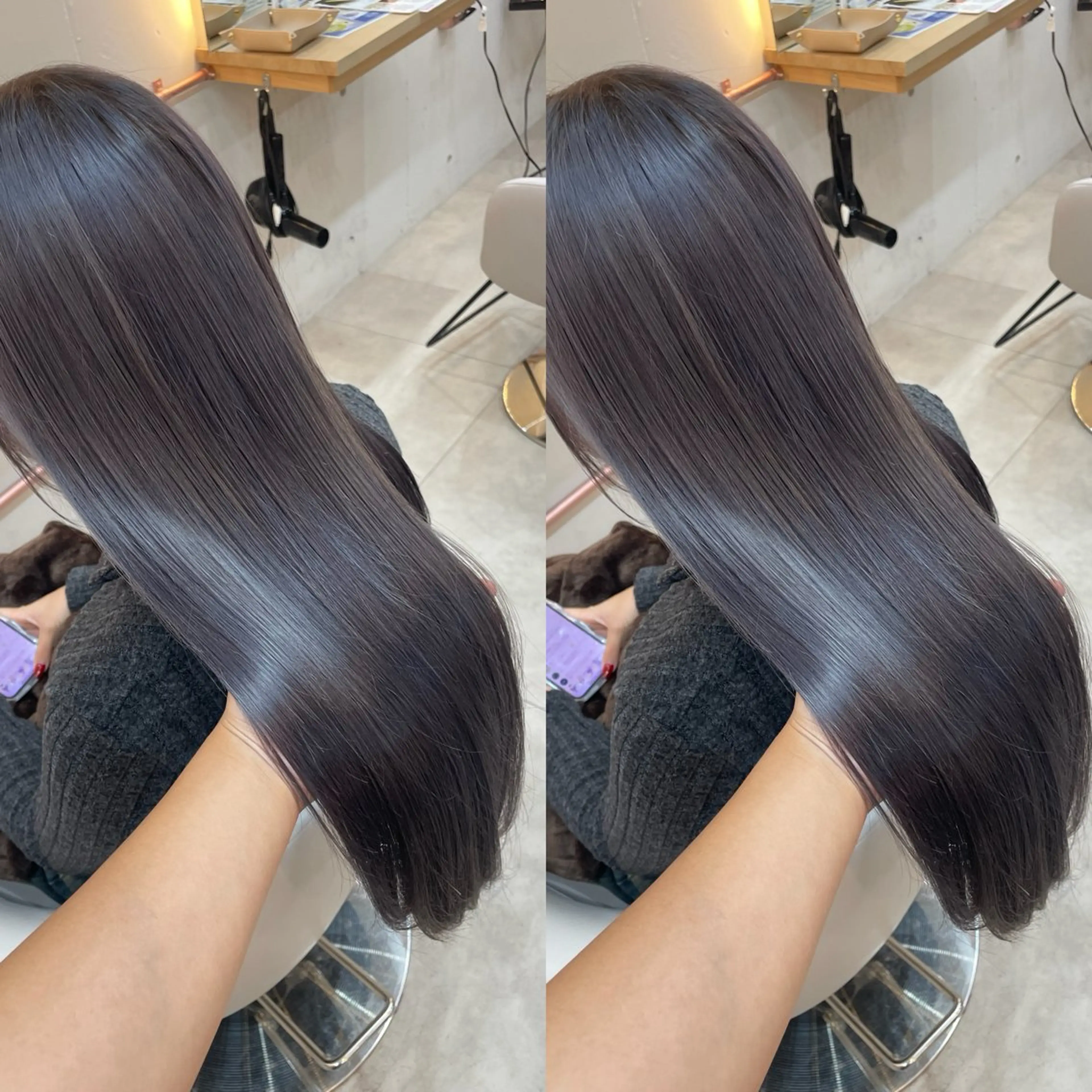 ロング カラー ヘアカラー トリートメント ヘアセット ブリーチ無しダブル カラー🦕まどかのヘアスタイル