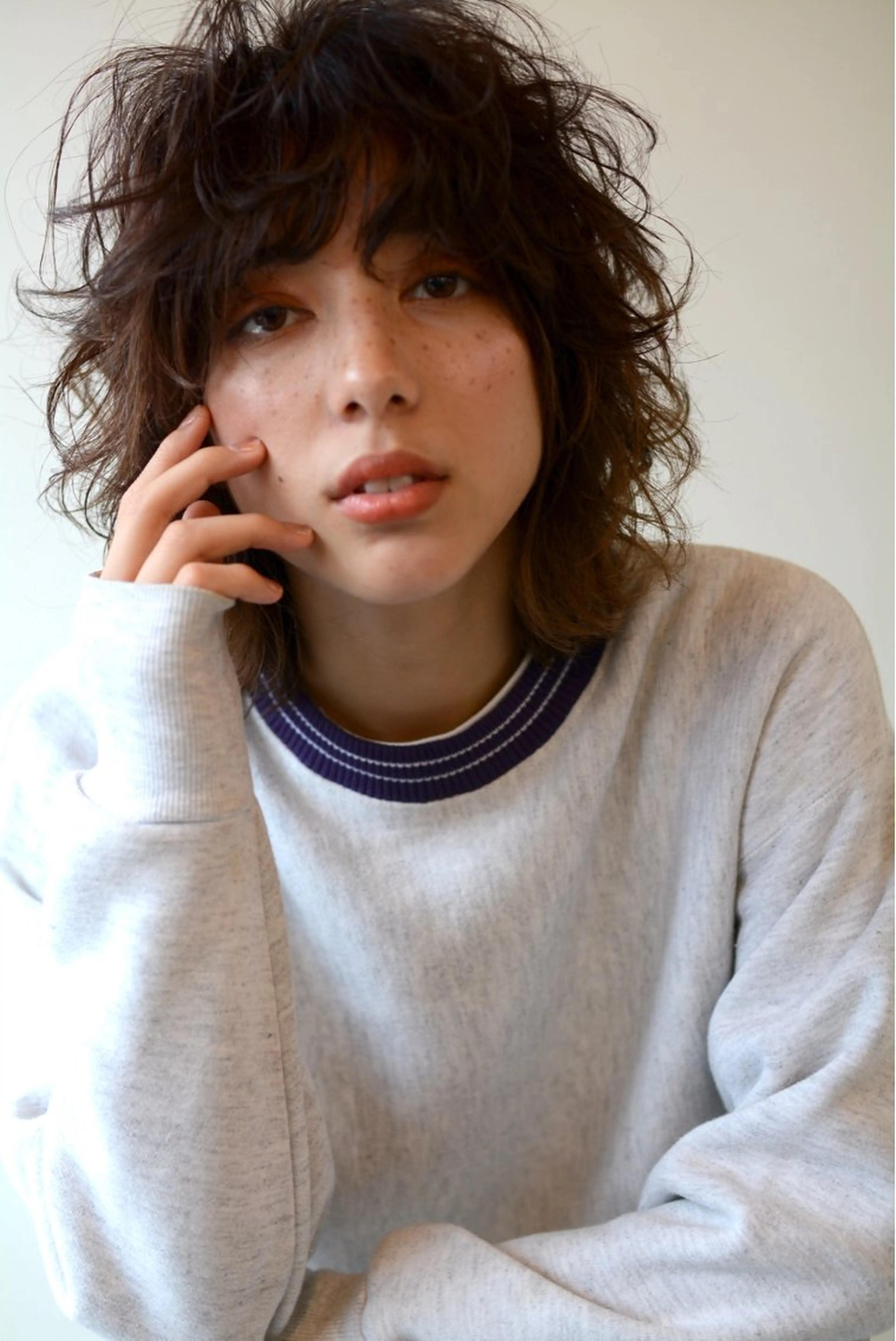 ミディアム パーマ KAZUKI新宿 カット　パーマのヘアスタイル