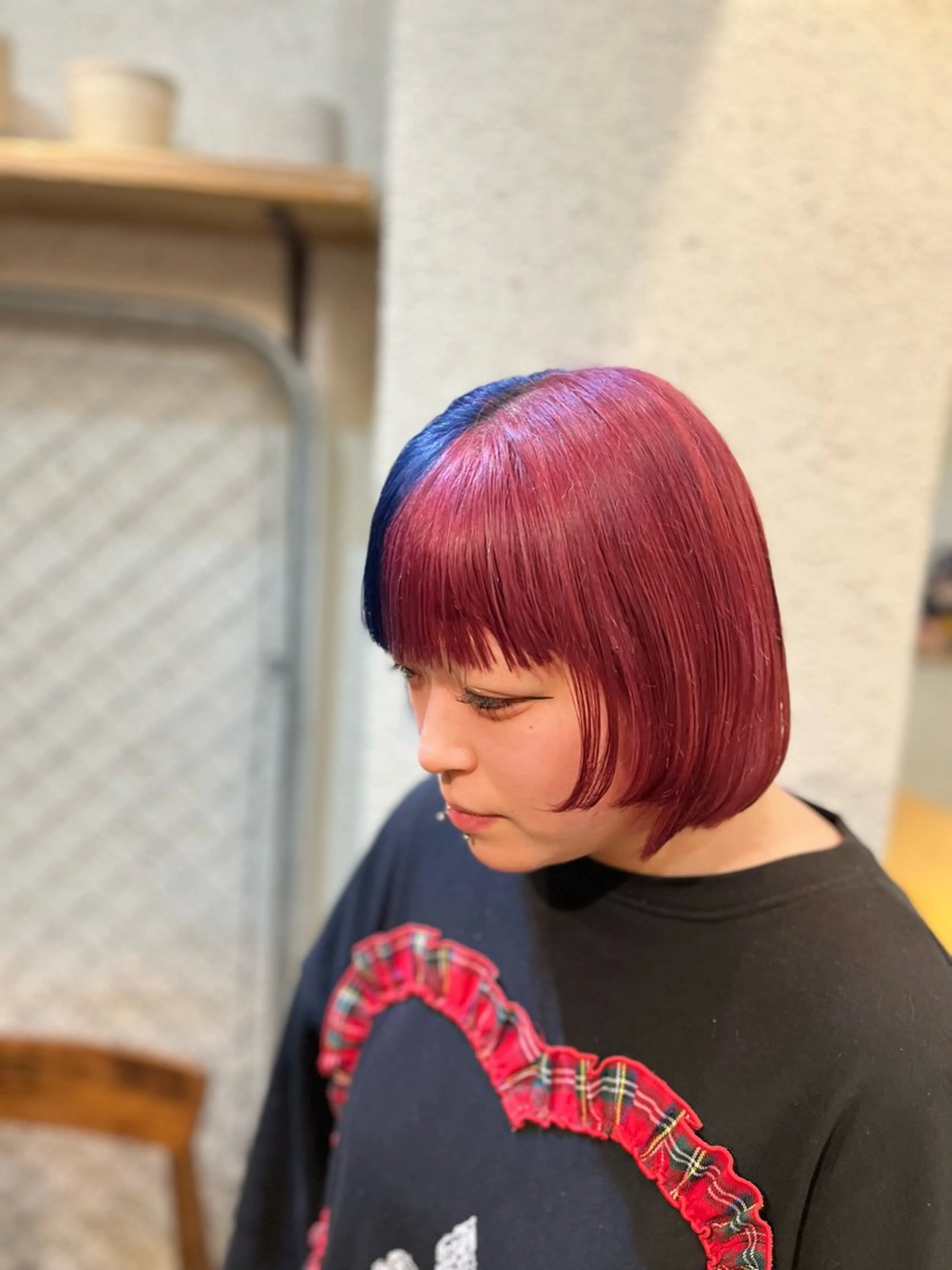 ショート カラー ヘアアレンジ ヘアカラー トリートメント 髪質改善・艶カラー・ ボブ・リクト💥のヘアスタイル